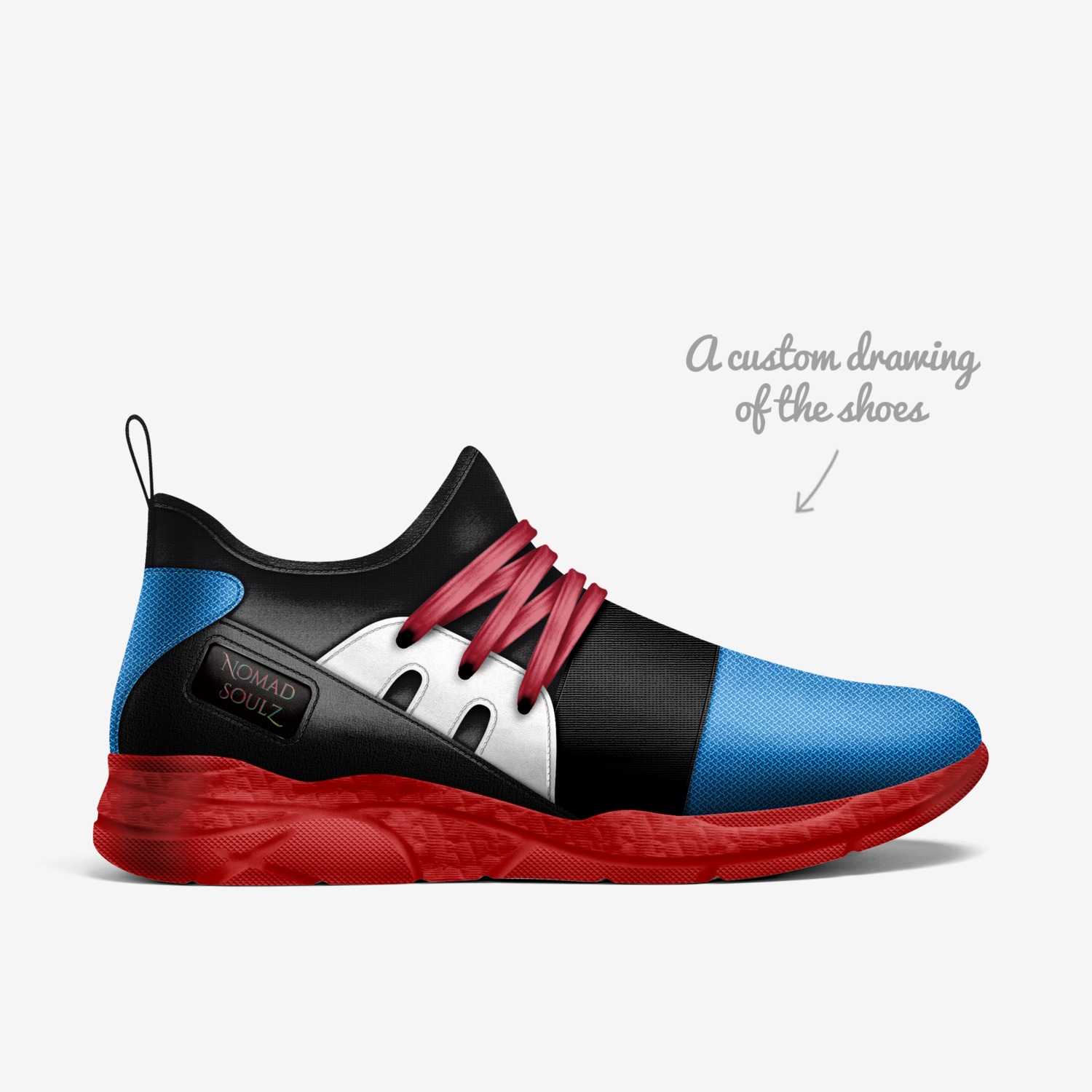 Nomad Soulz custom made in Italy shoes by Rob Dorchak | Sketch view