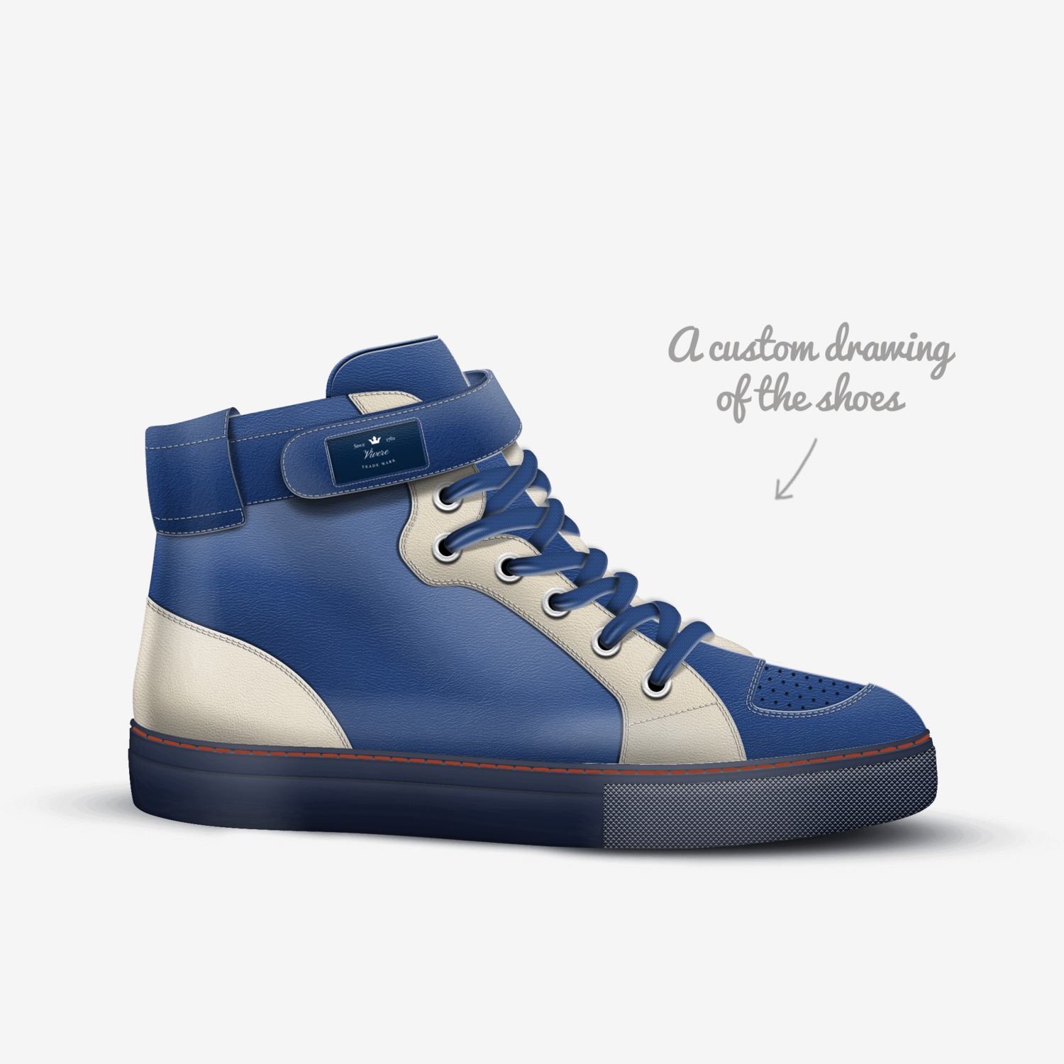 Vivere custom made in Italy shoes by Angie Hudson | Sketch view