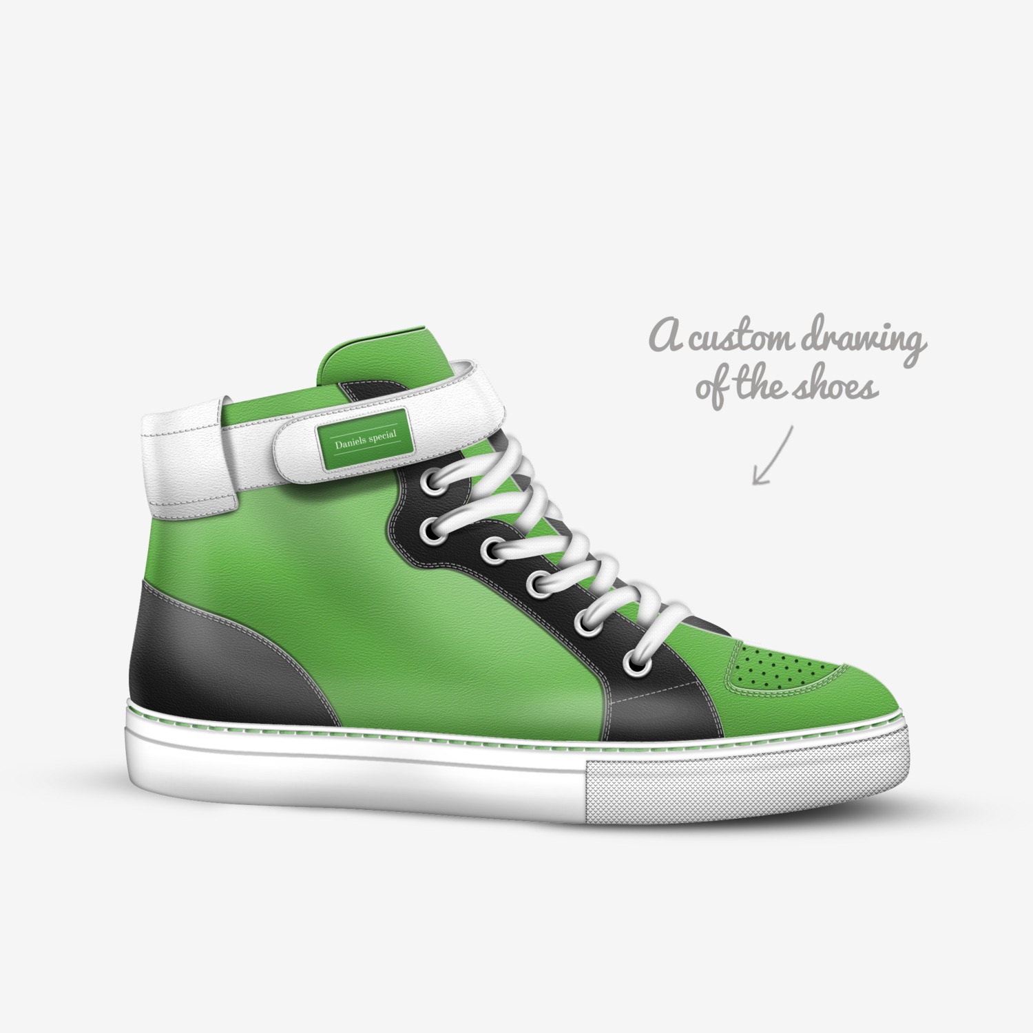 Daniels special custom made in Italy shoes by Maks Petrič | Sketch view