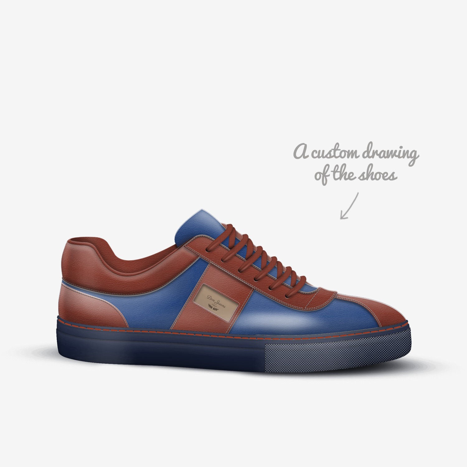 Don Juans custom made in Italy shoes by Kirk Smart | Sketch view