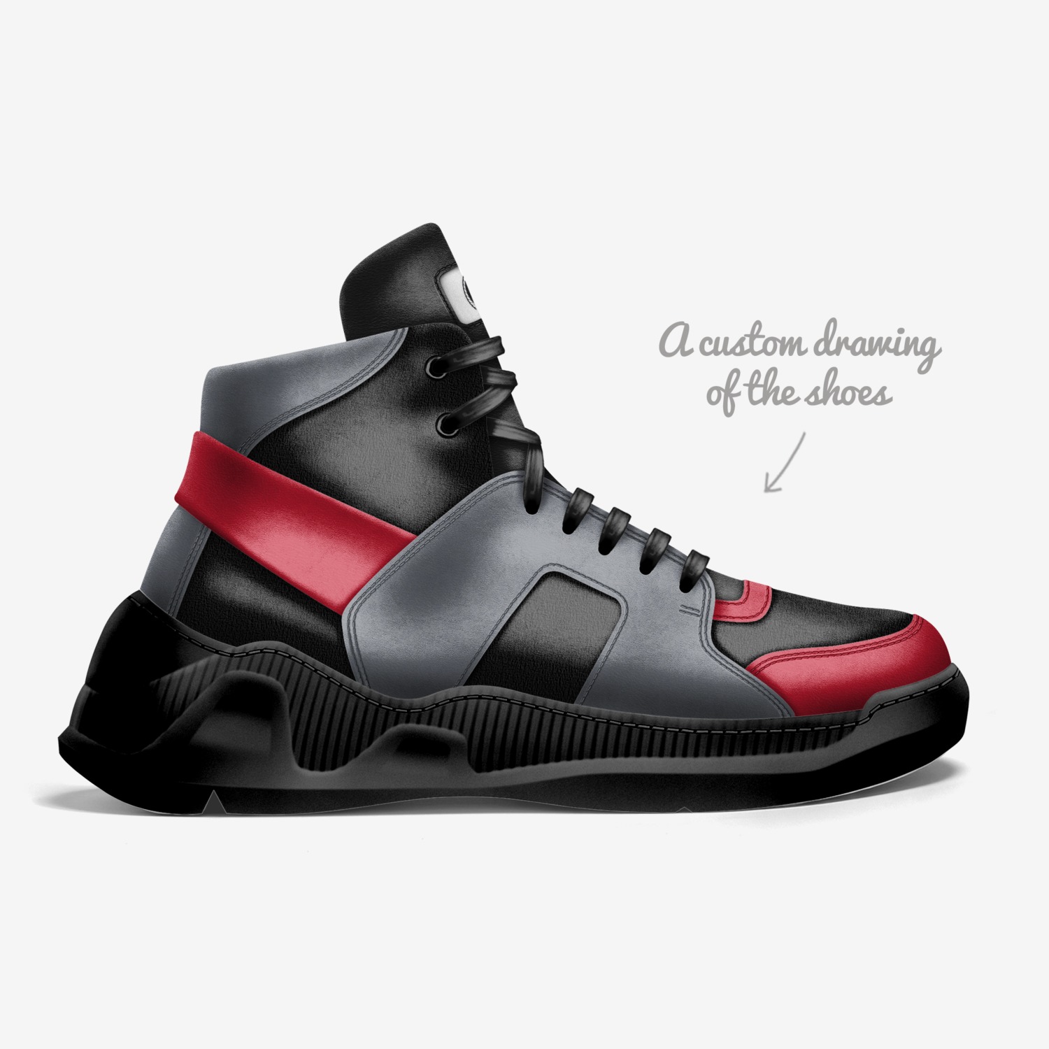 J7 custom made in Italy shoes by Larry Brown | Sketch view