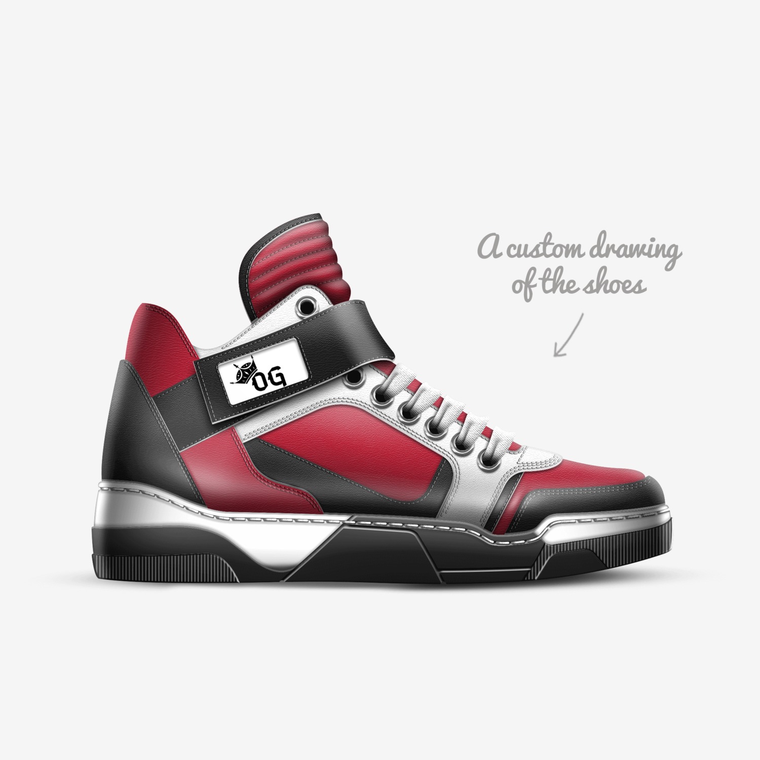 OG Force  custom made in Italy shoes by José García | Sketch view