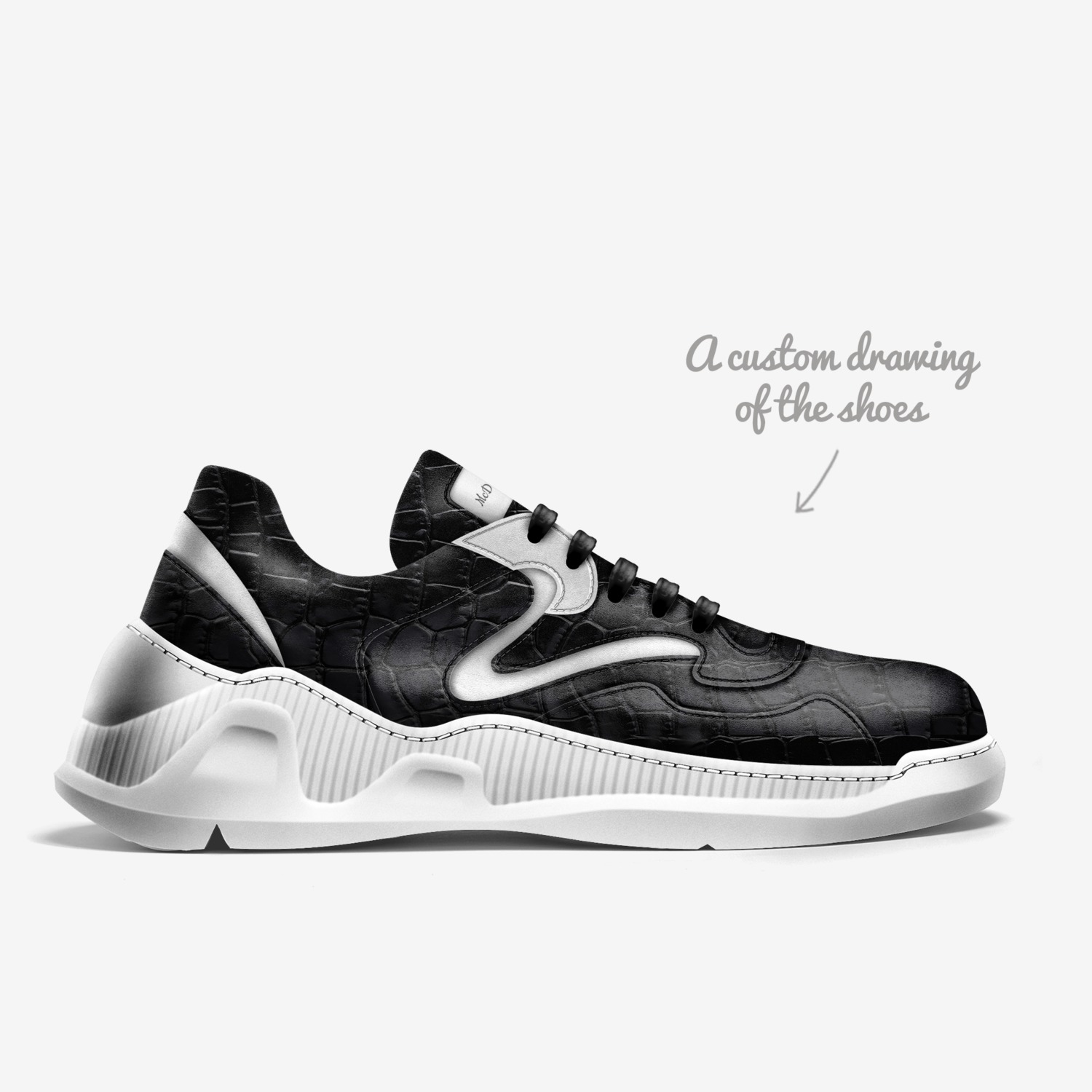 McDaddy's Blvd custom made in Italy shoes by Carl Mcdade | Sketch view