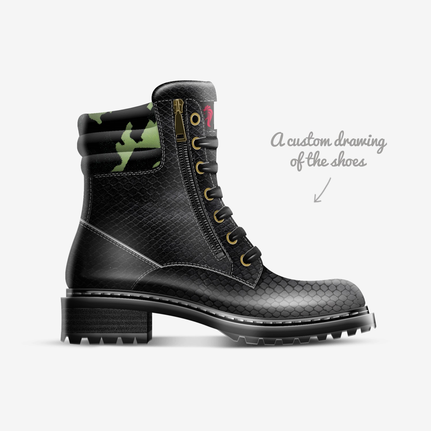 9Keyzz custom made in Italy shoes by Scean Gordon | Sketch view