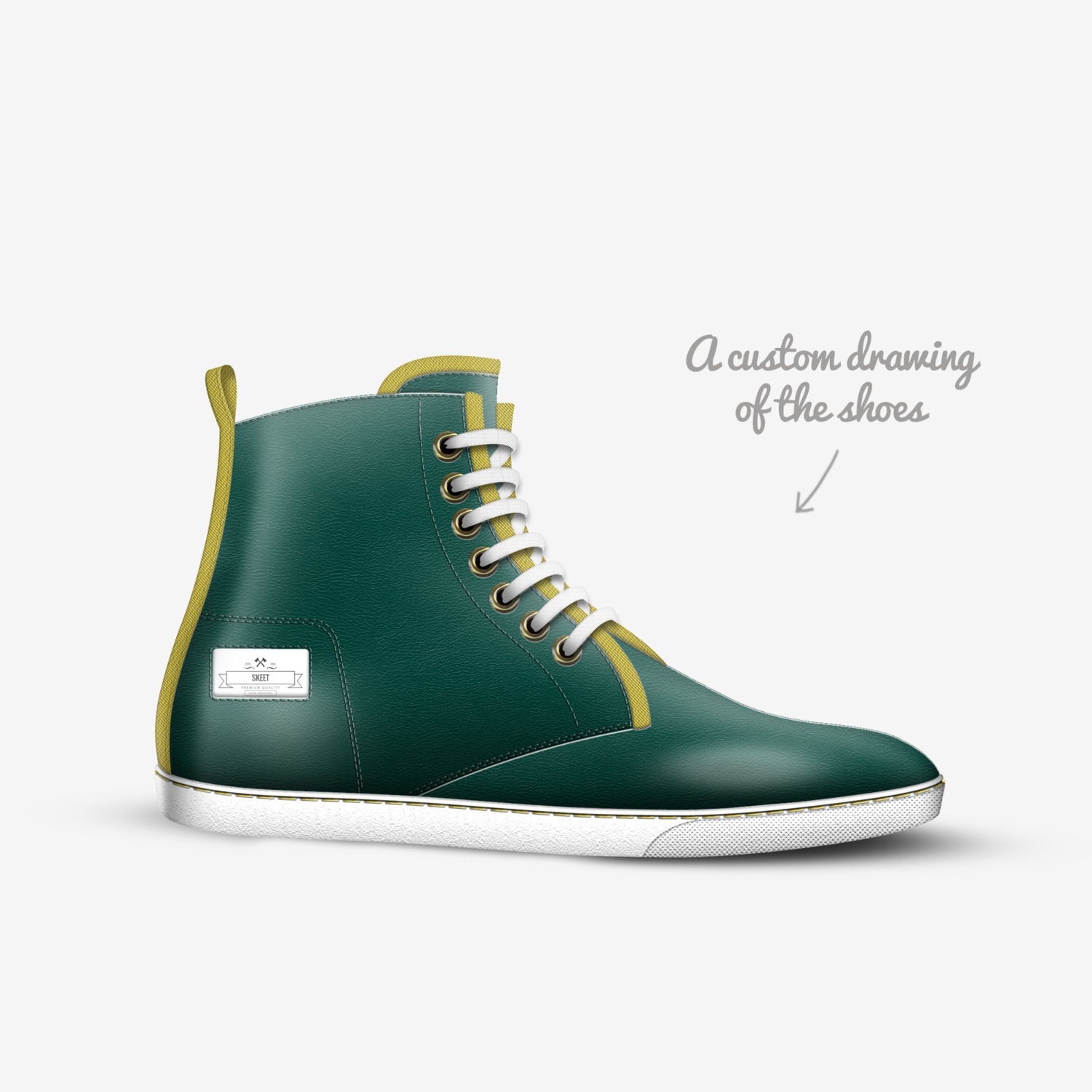 skeet custom made in Italy shoes by Jack Murat | Sketch view