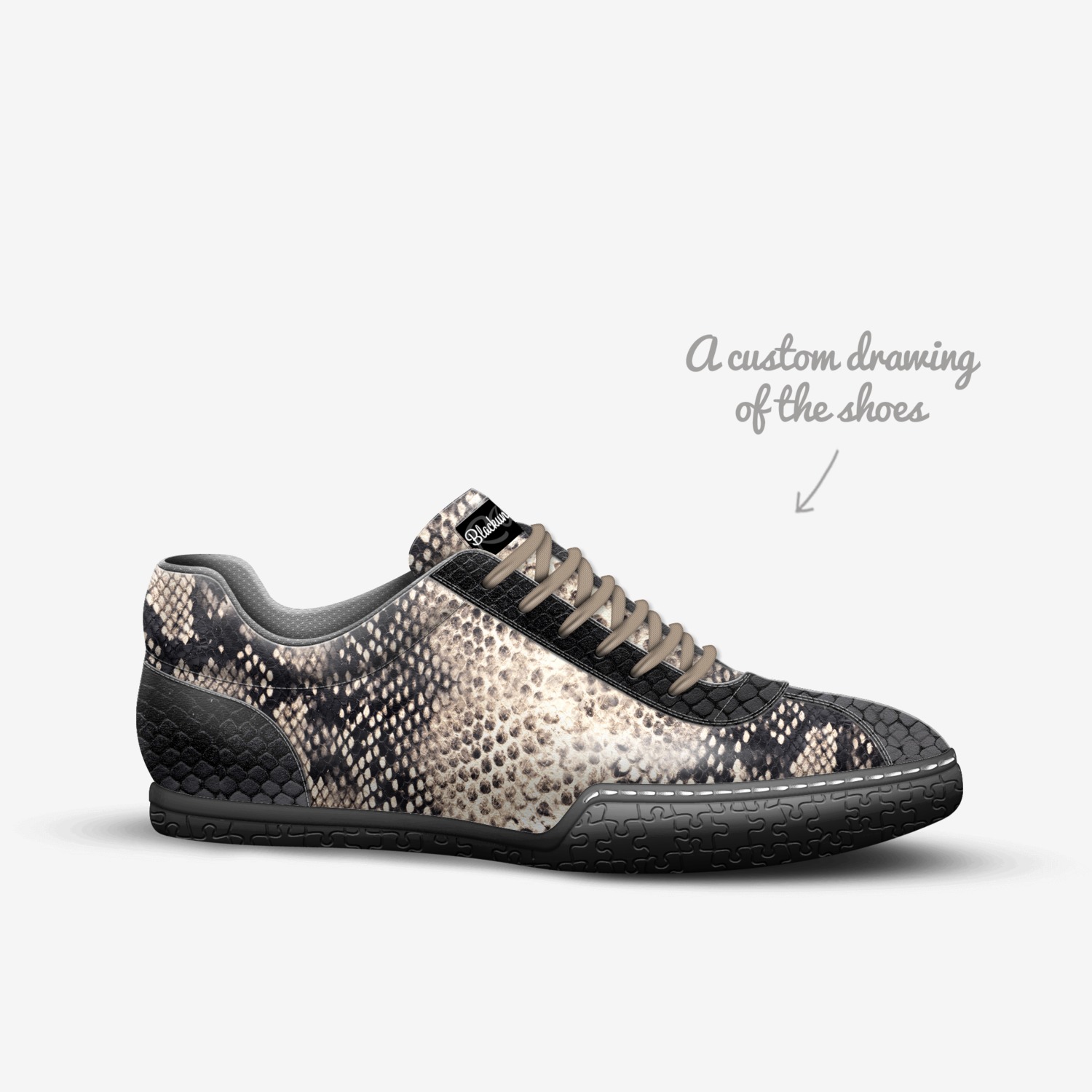 Single custom made in Italy shoes by Raymond Wailes | Sketch view
