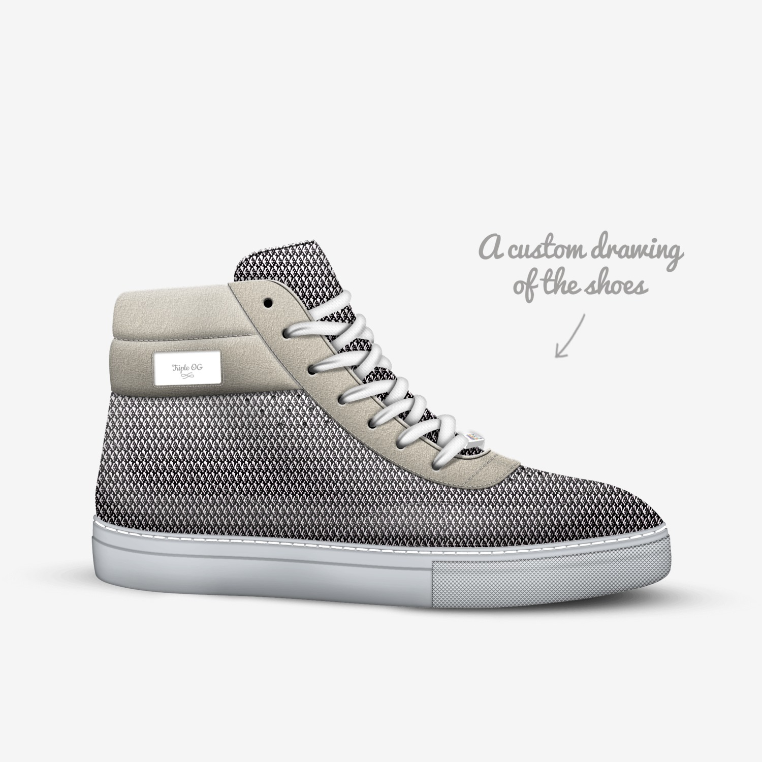 Triple OG custom made in Italy shoes by William Portwine | Sketch view