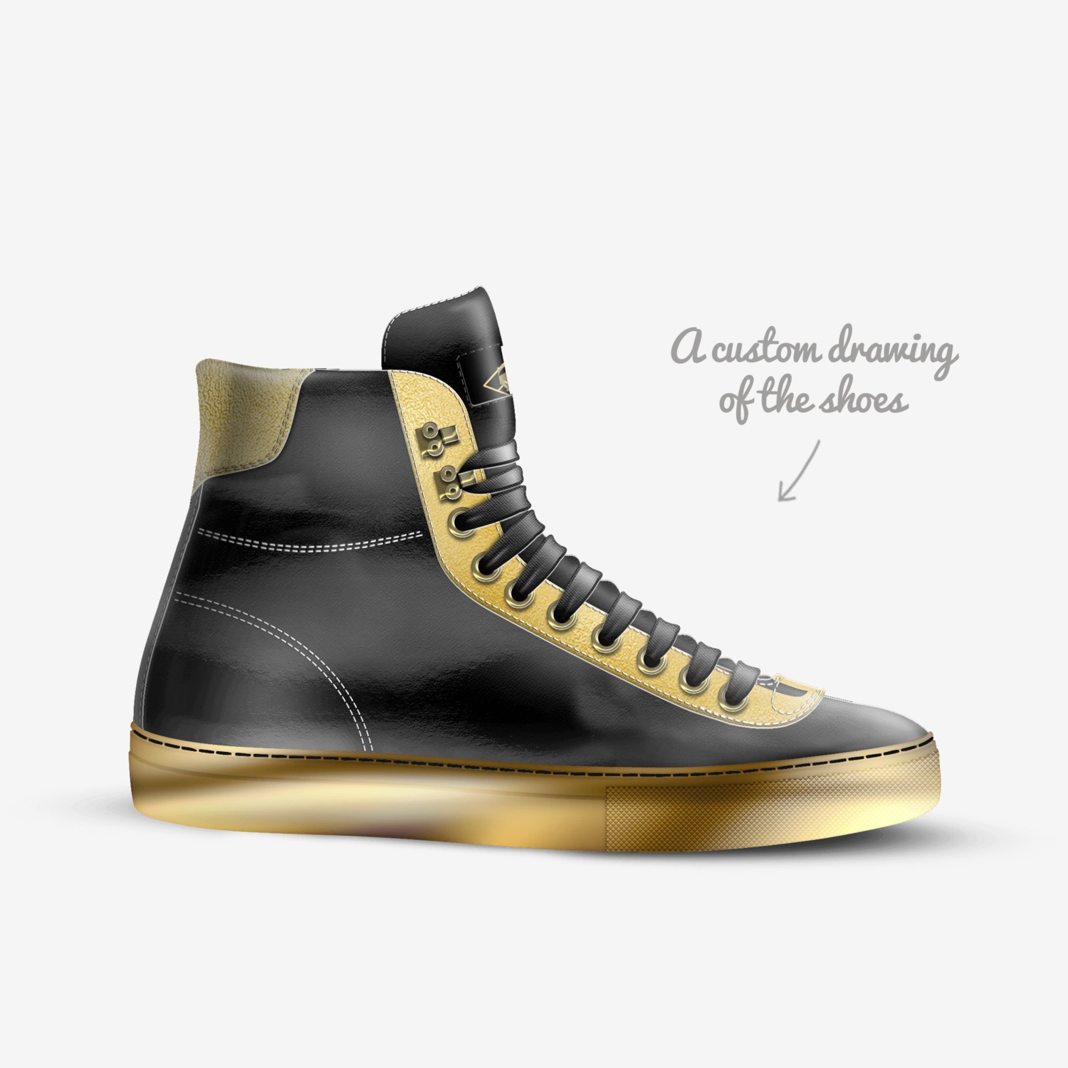 1EK Royalty custom made in Italy shoes by Darius English | Sketch view