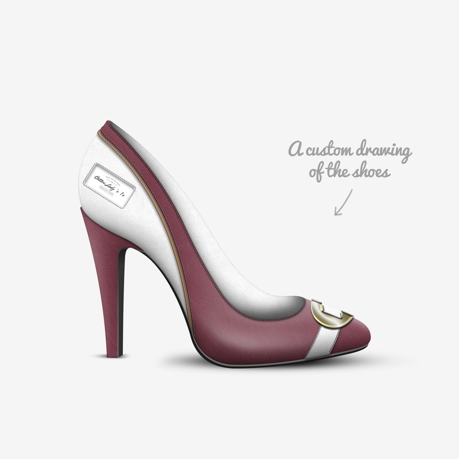 Cotton Lady 's  1s custom made in Italy shoes by Alonzo Dewayne Marshall | Sketch view