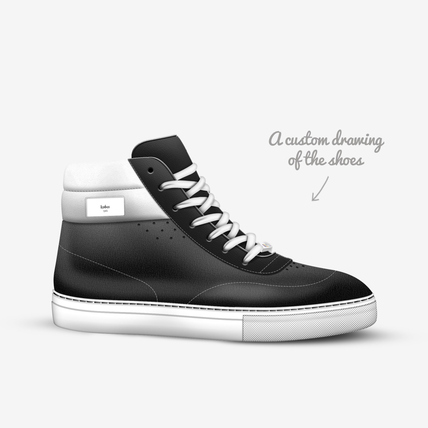 kobes custom made in Italy shoes by Dashaun Dashaun | Sketch view