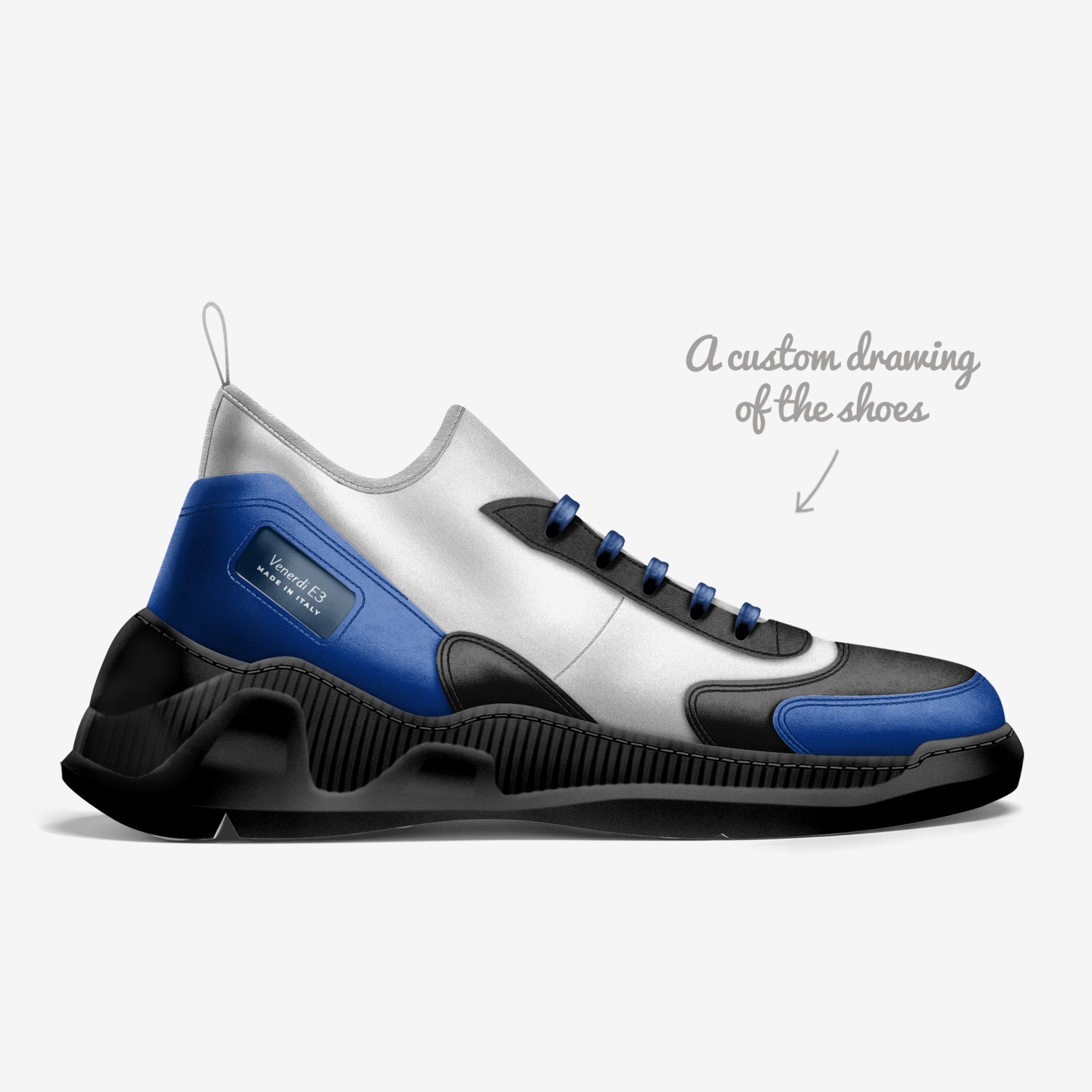 Venerdi E3 custom made in Italy shoes by George Baker | Sketch view
