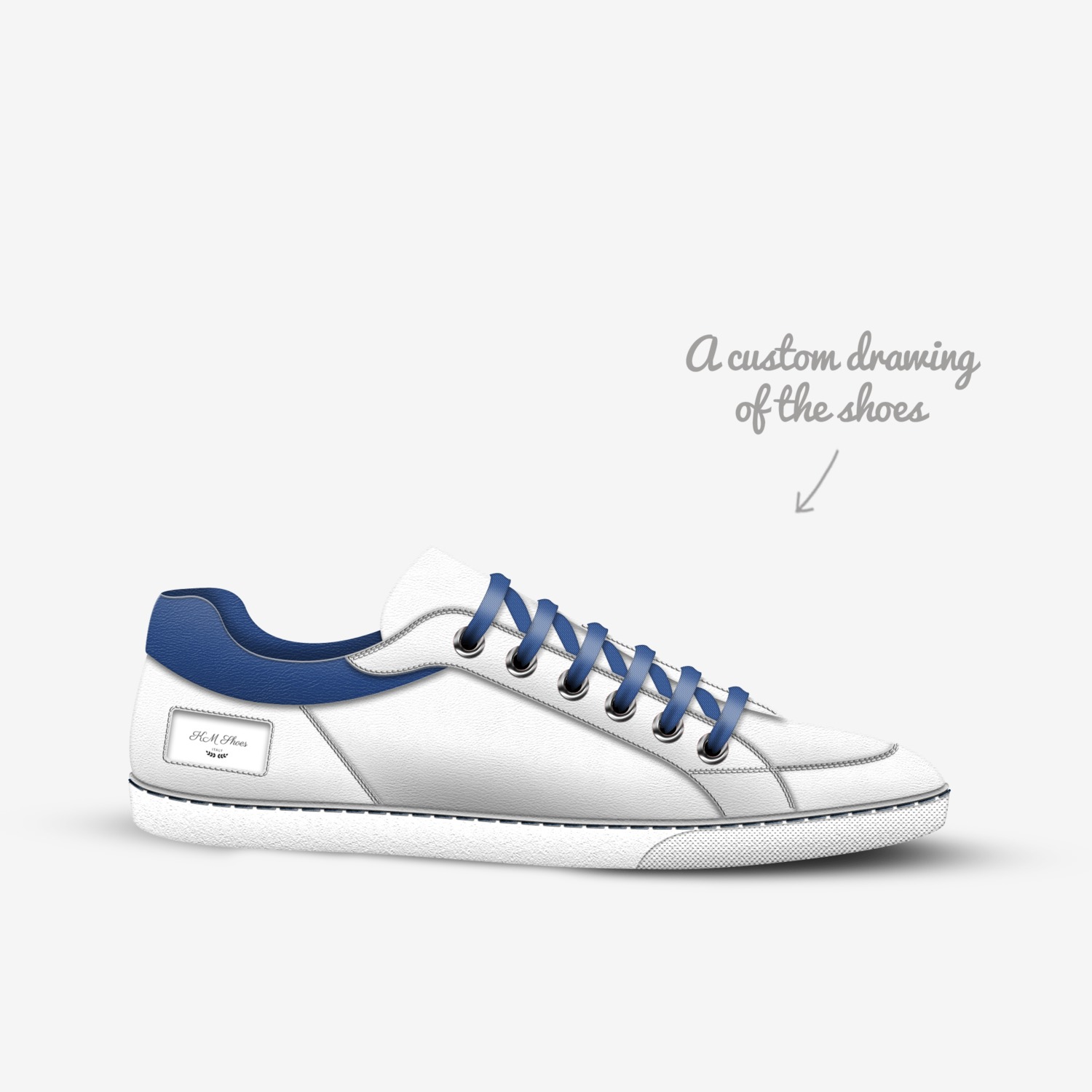 KM Shoes custom made in Italy shoes by Kristian Menaj | Sketch view