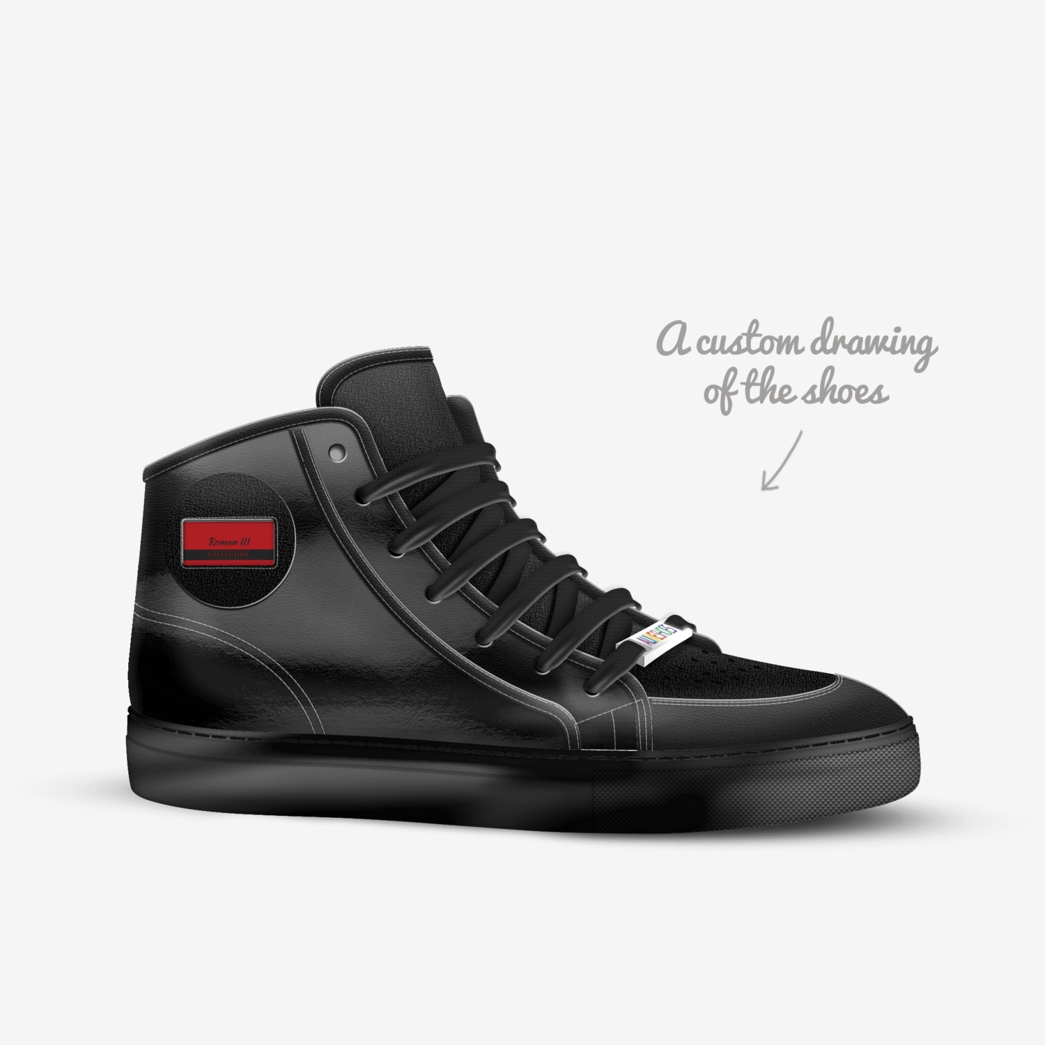 Roman III custom made in Italy shoes by Kalito Ayala | Sketch view