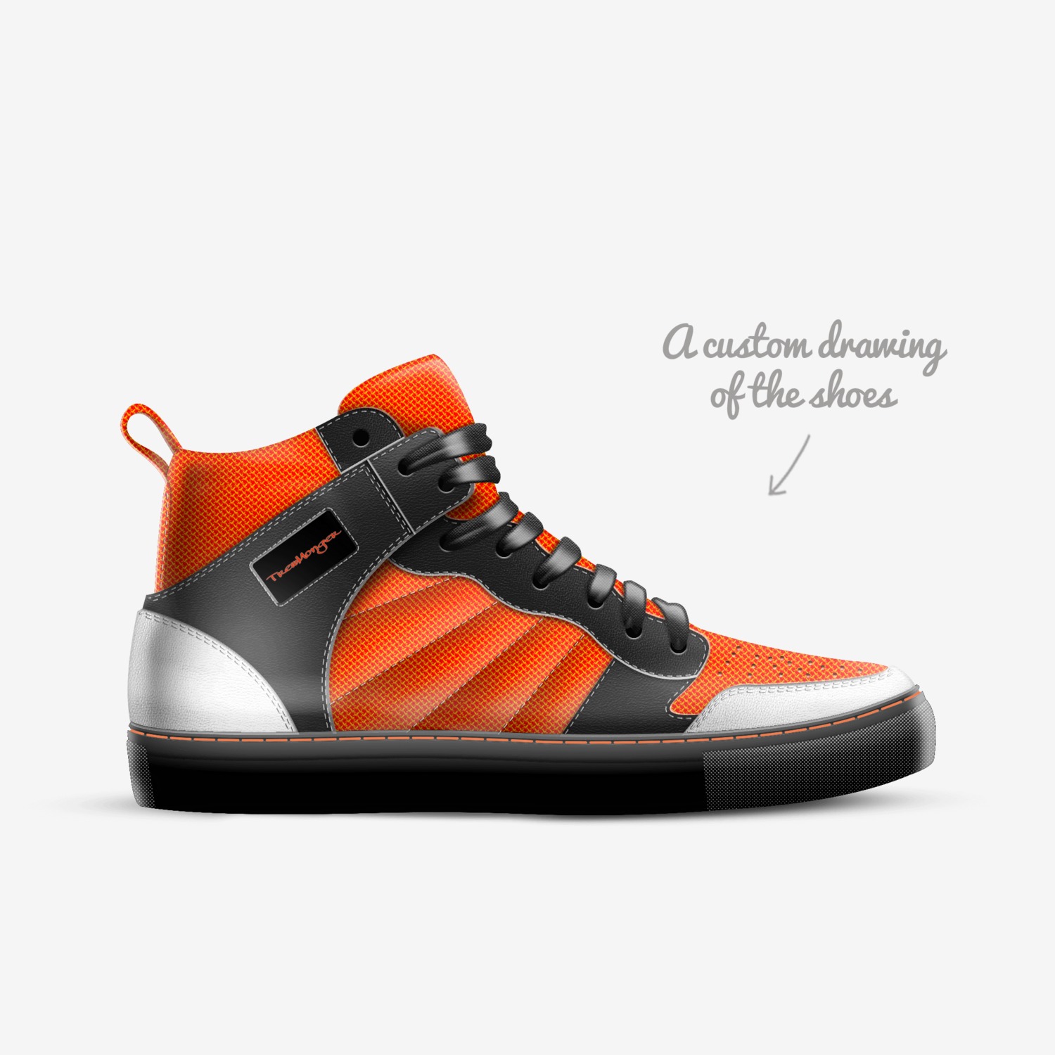 TygerStyle Retro 2 custom made in Italy shoes by TrewMonger Brand | Sketch view