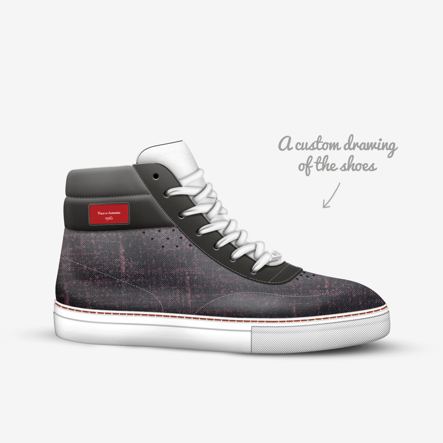 Pace-e-Armonia custom made in Italy shoes by Quentavius Sailor | Sketch view