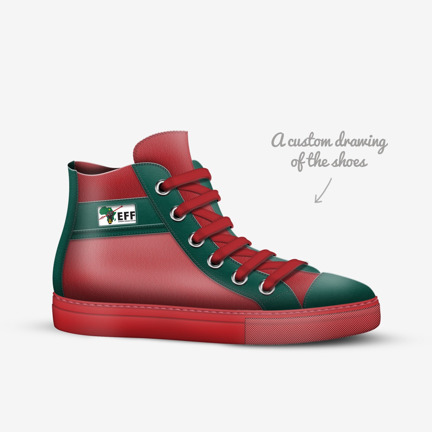 EFF custom made in Italy shoes by Pariksha Prag | Sketch view