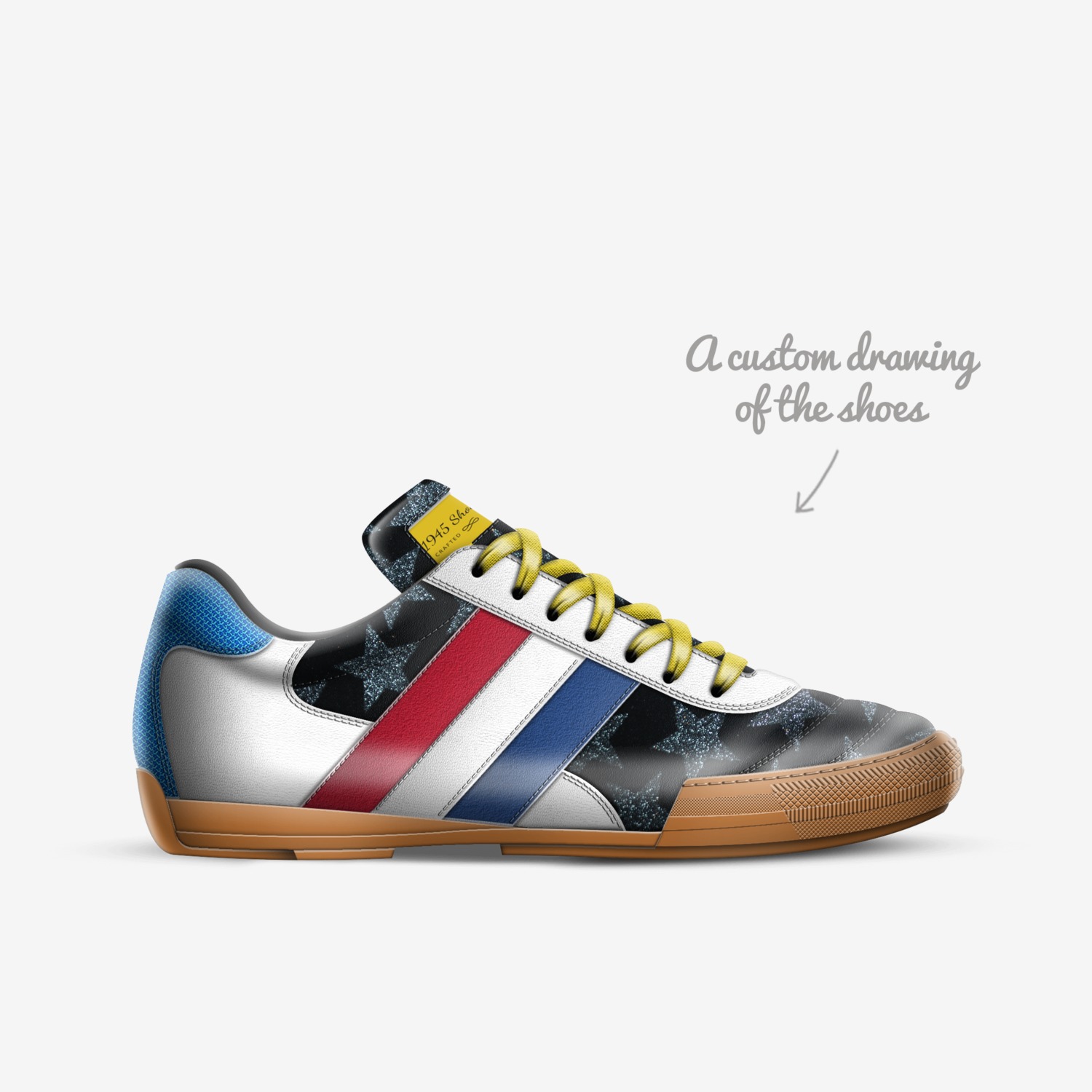 1945 Shoe Co.  custom made in Italy shoes by Robert Cox | Sketch view