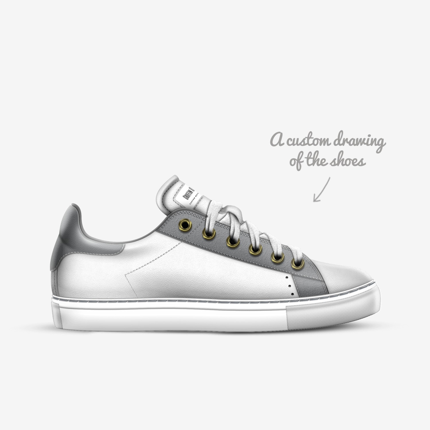 Griffin Originals custom made in Italy shoes by Griffin Tagmark | Sketch view