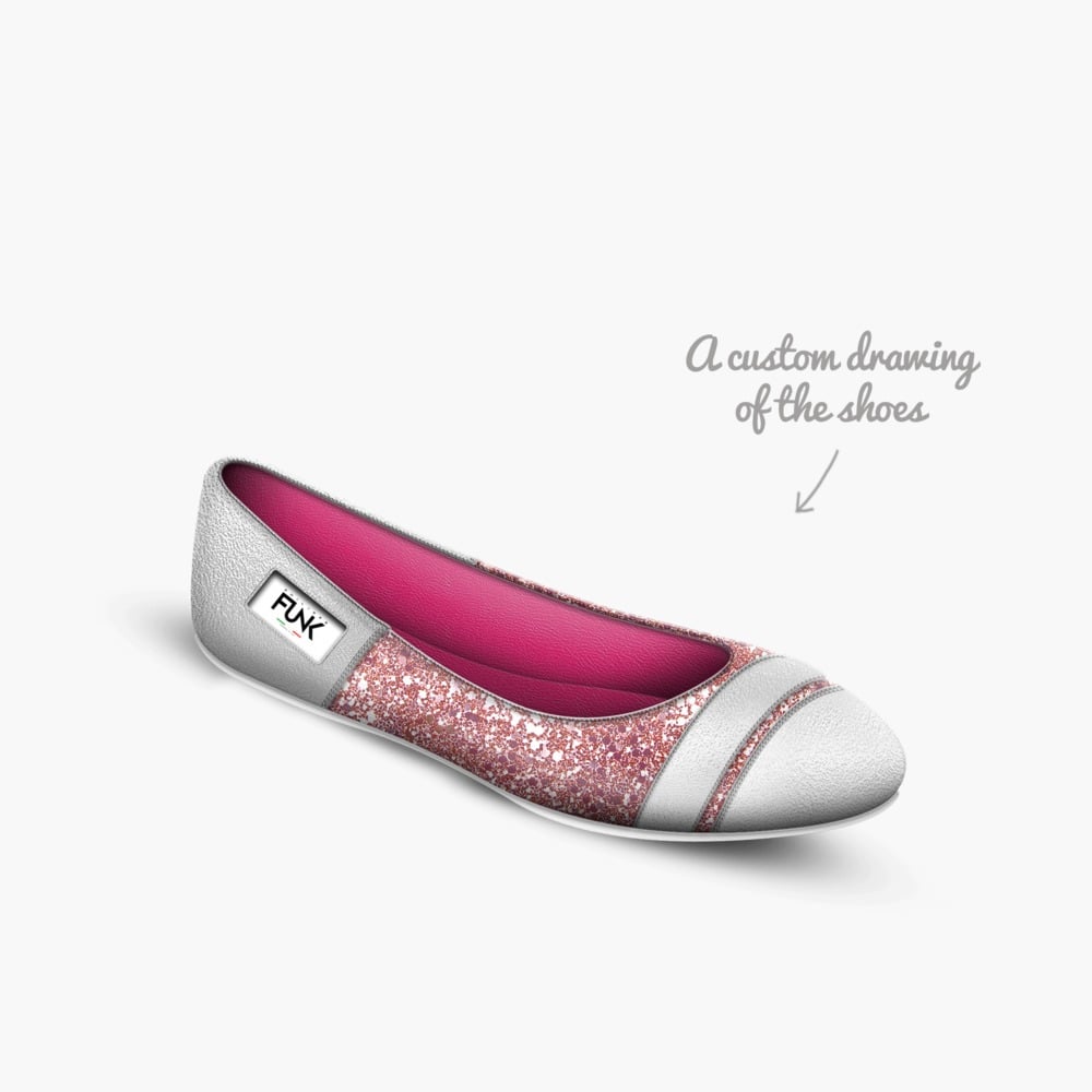 Prima ballerina limited edition shoe Prima ballerina artisan made in Italy shoes by Philippe Funk
