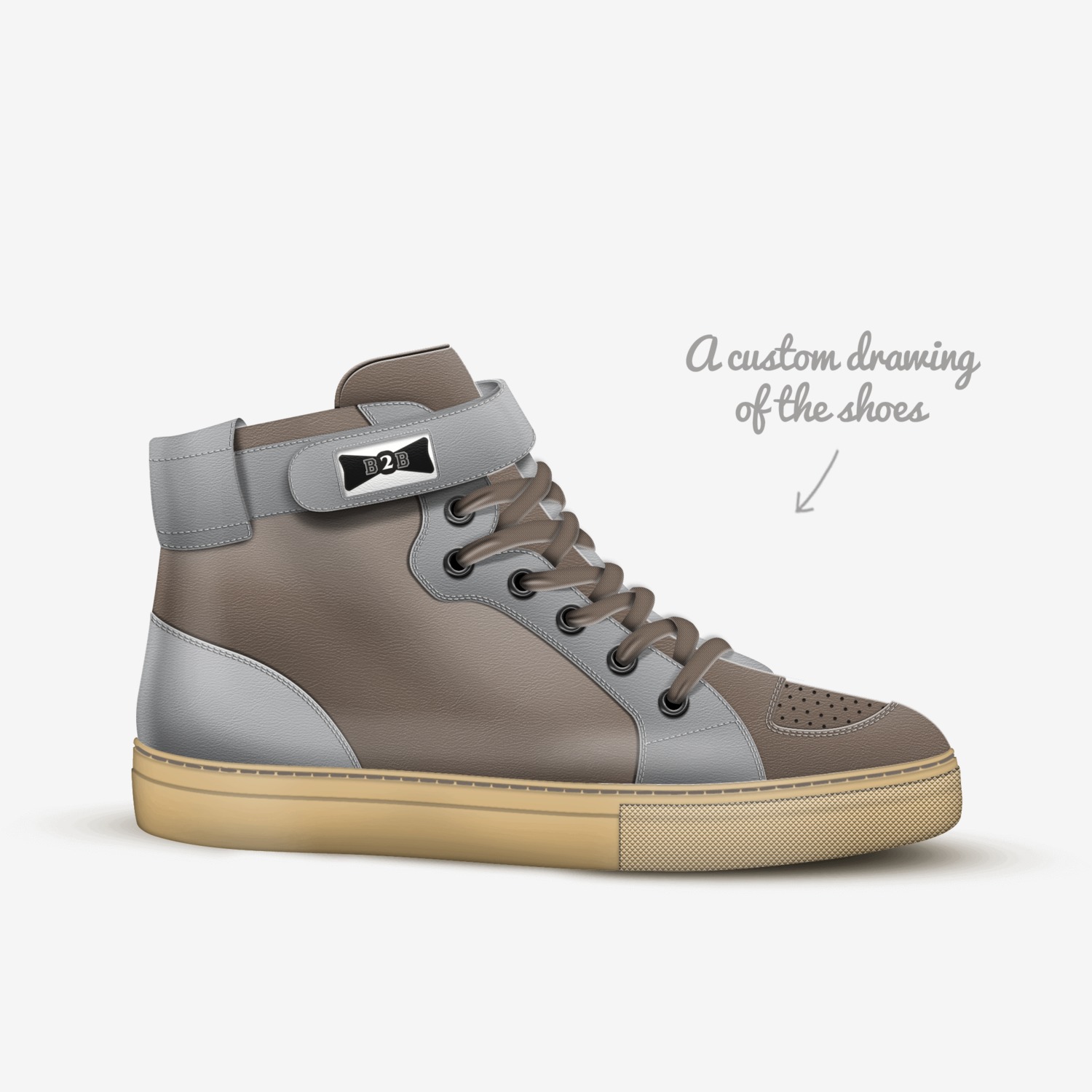 Boys 2 Bowties Y2K custom made in Italy shoes by William Paige | Sketch view