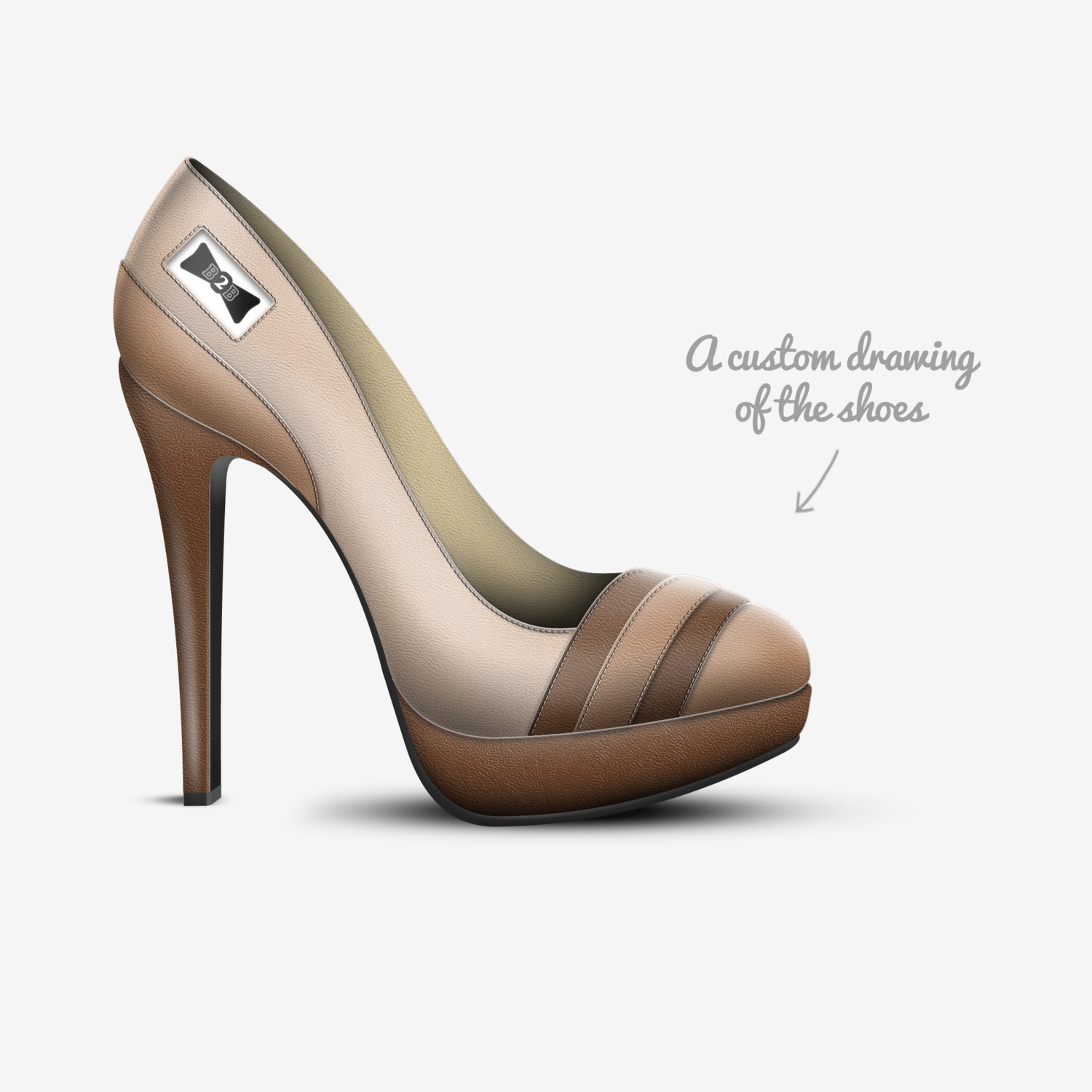 Just Bows 1.5 custom made in Italy shoes by William Paige | Sketch view