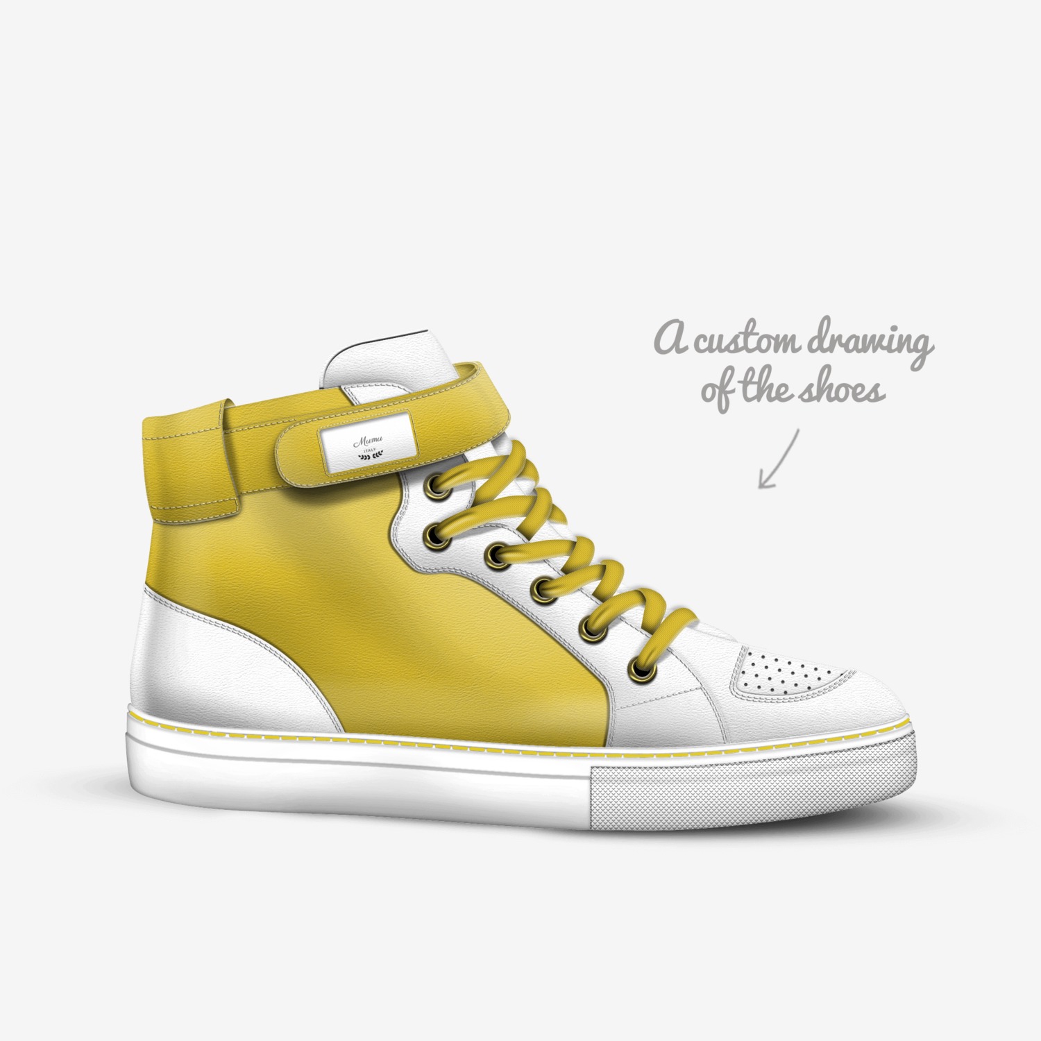 Mumu custom made in Italy shoes by Mukesh Ms | Sketch view