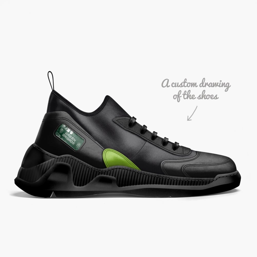 green brigade limited edition shoe green brigade artisan made in Italy shoes by Craig Scullion