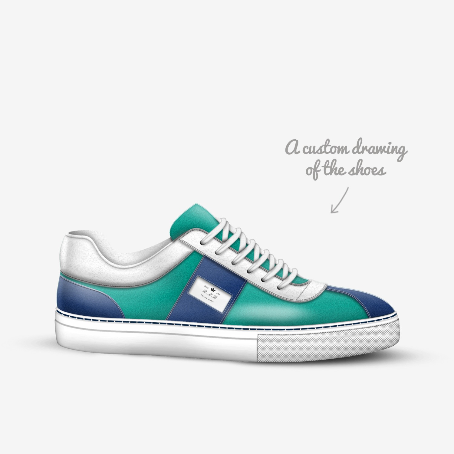 R.M.B custom made in Italy shoes by Zakiya Carpenter | Sketch view