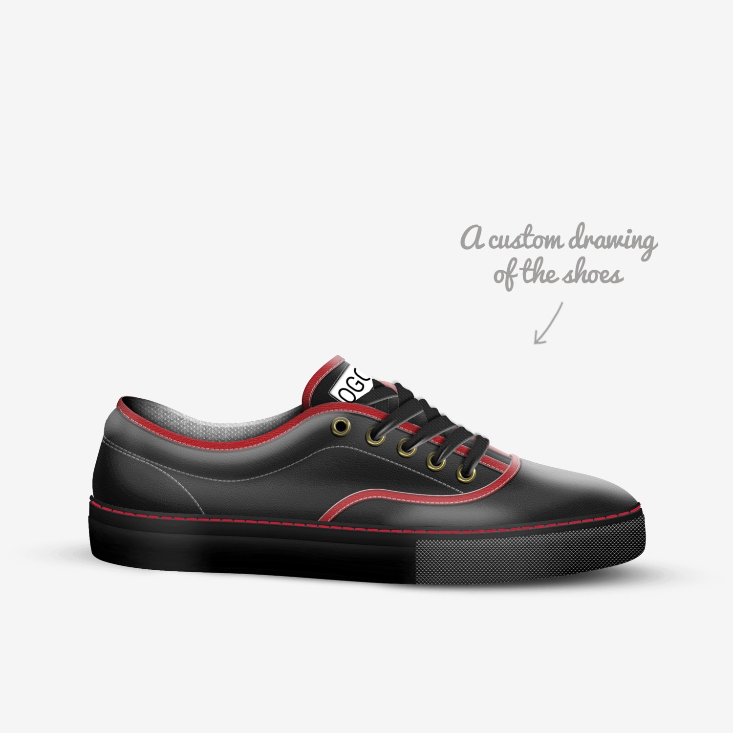 OGG custom made in Italy shoes by Steven & Jamiel | Sketch view
