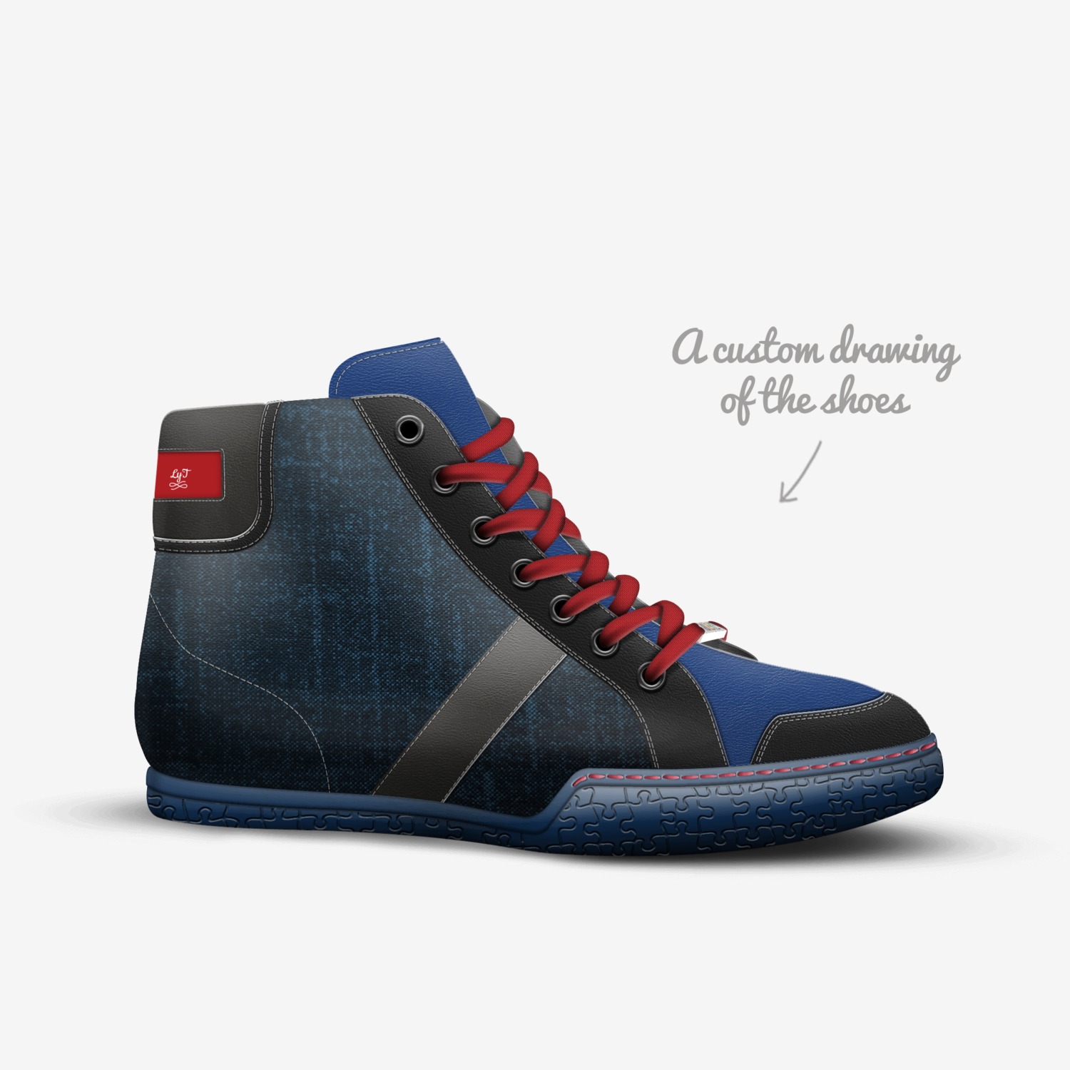 OO2 custom made in Italy shoes by Terence Miller | Sketch view