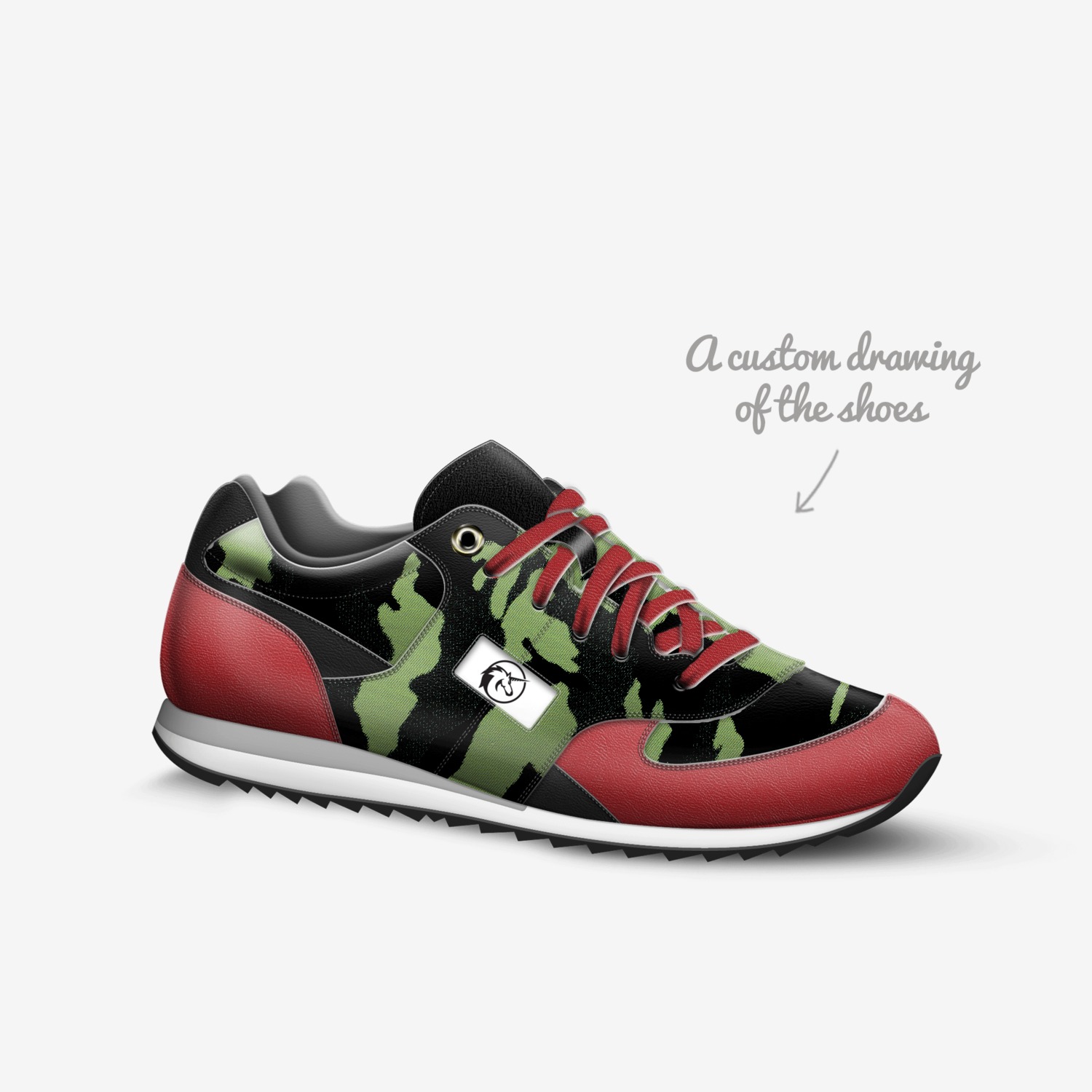 CreativeMindedCAMO custom made in Italy shoes by Kevin Tillett | Sketch view
