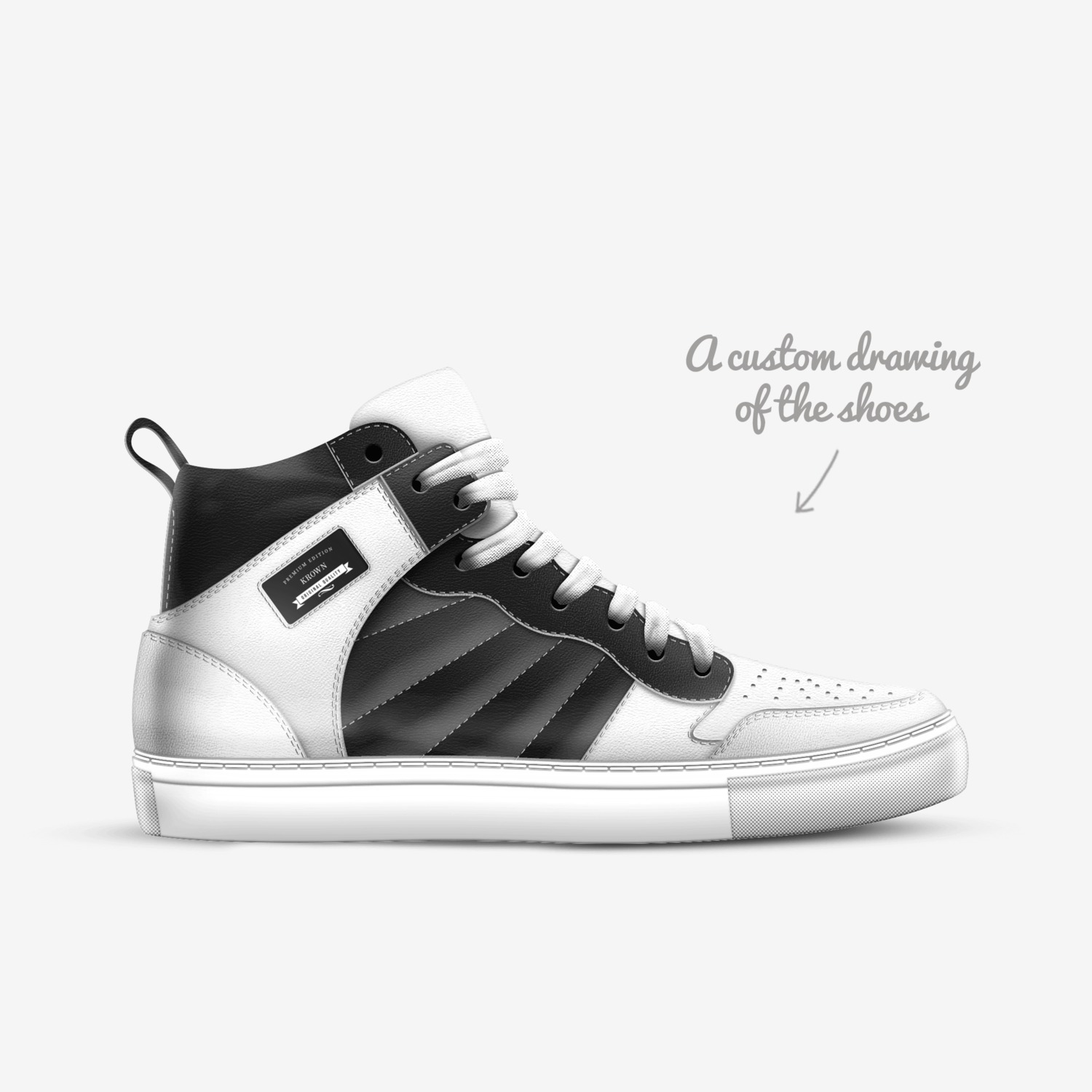 Krown custom made in Italy shoes by William Wilkins | Sketch view