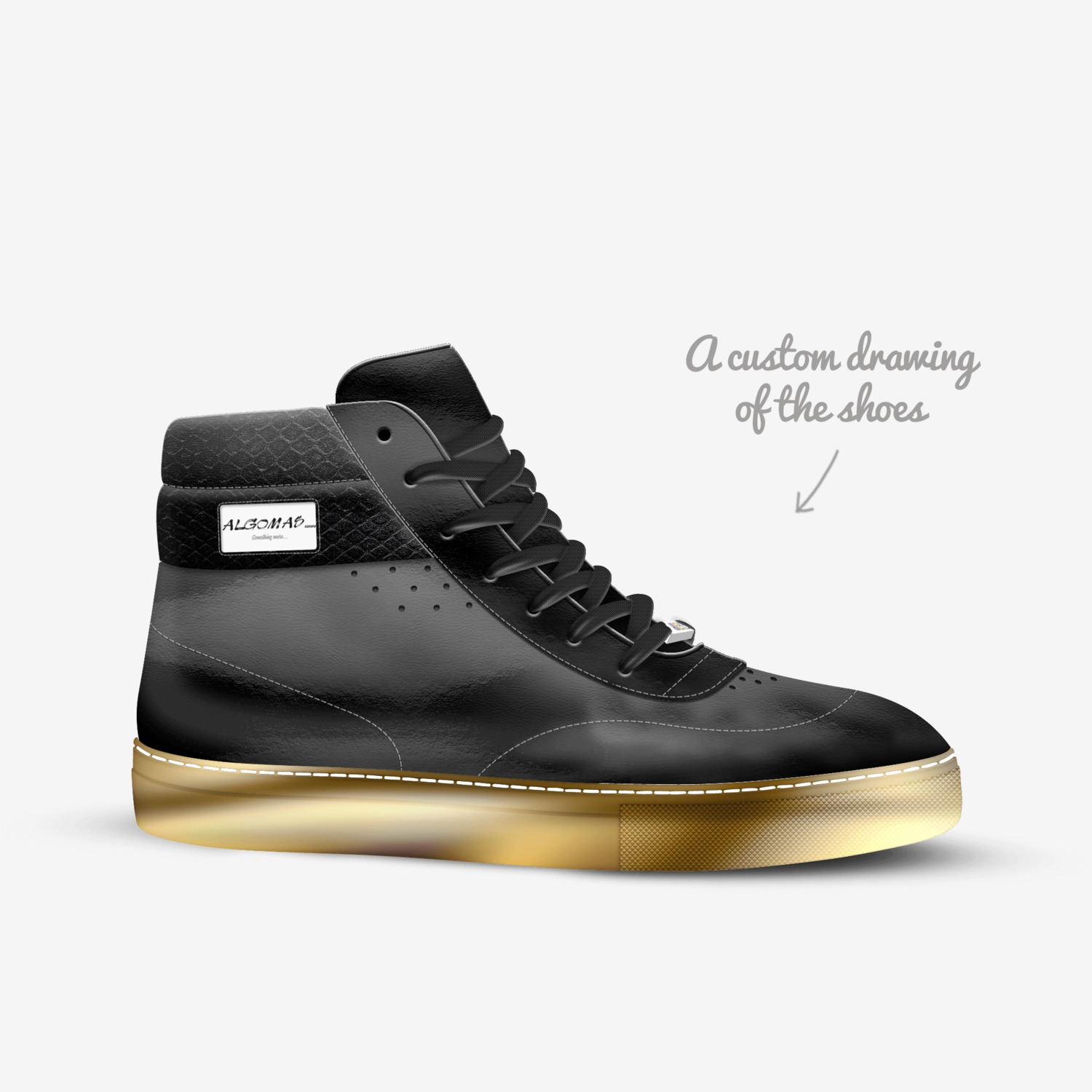 Hip B&G  custom made in Italy shoes by Ivan Carrera | Sketch view