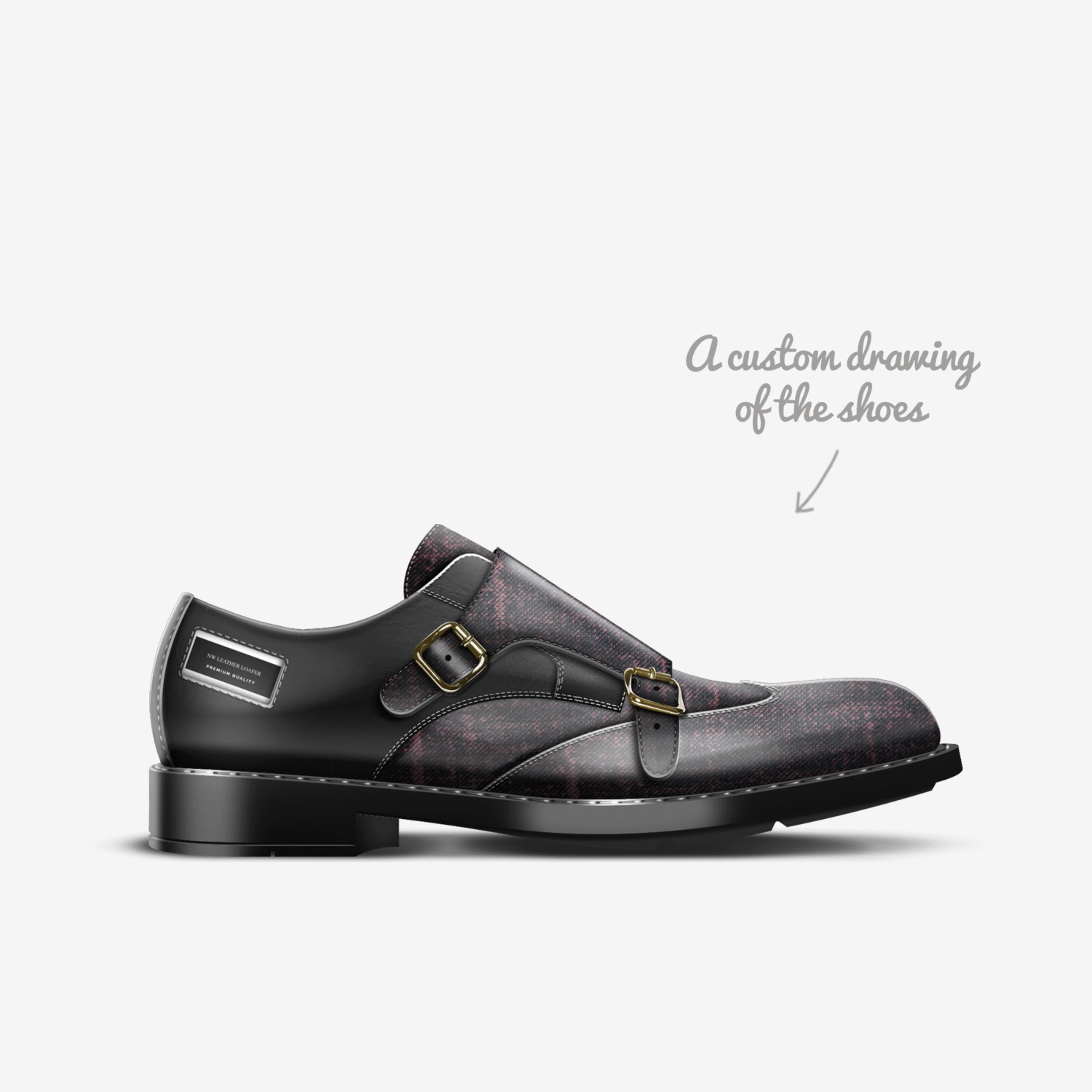 NW LEATHER LOAFER custom made in Italy shoes by Nita Mandal | Sketch view