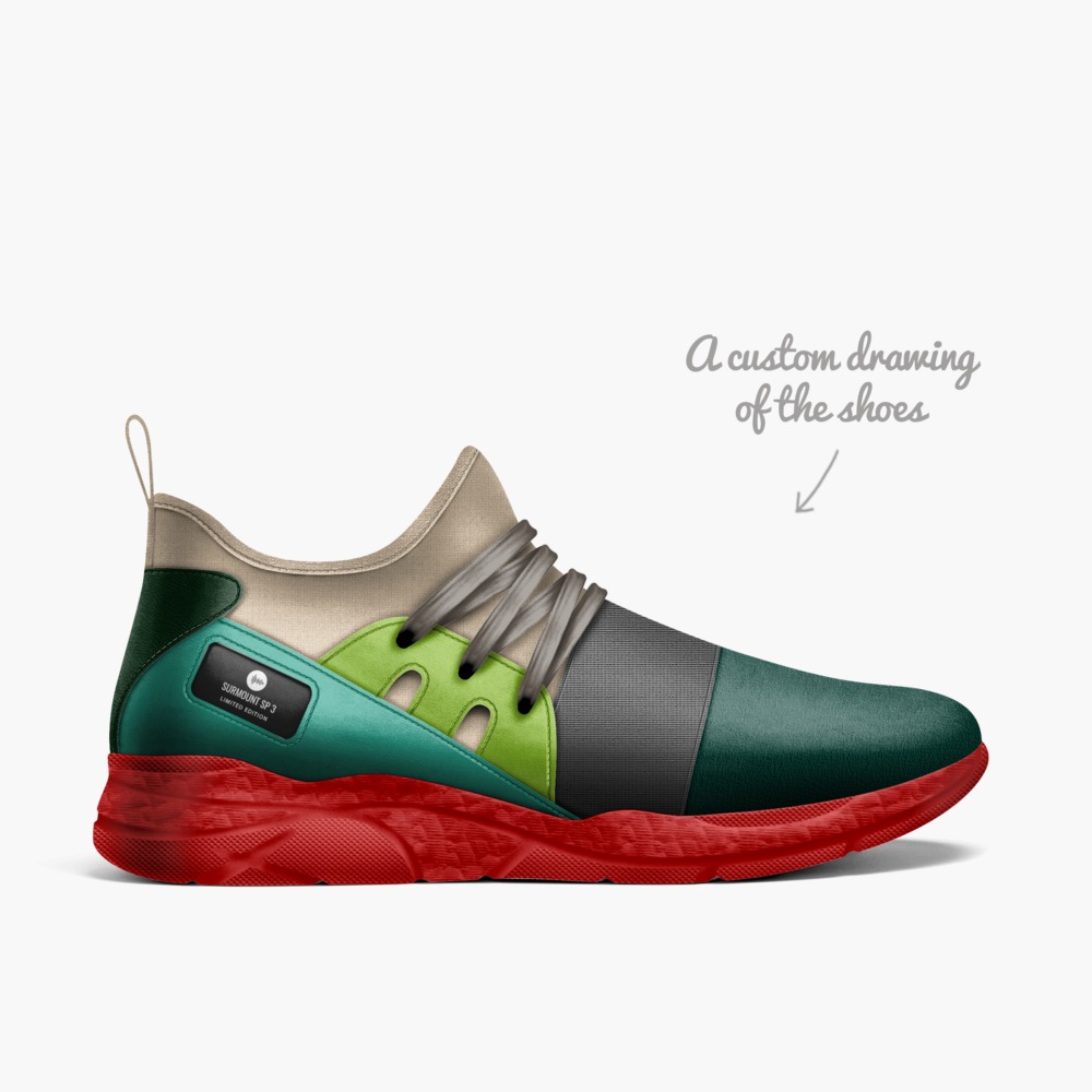 Surmount SP 3 limited edition shoe Surmount SP 3 artisan made in Italy shoes by Sue Page