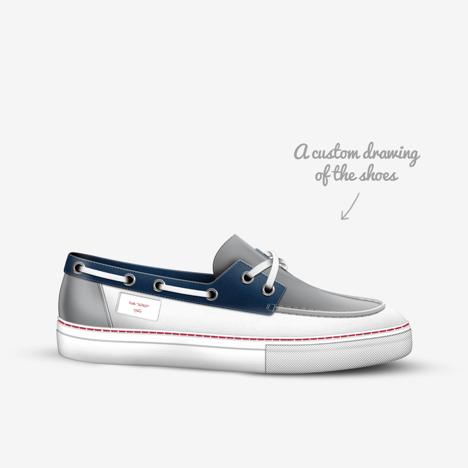 Faith *XOXO* custom made in Italy shoes by Afton Reed | Sketch view