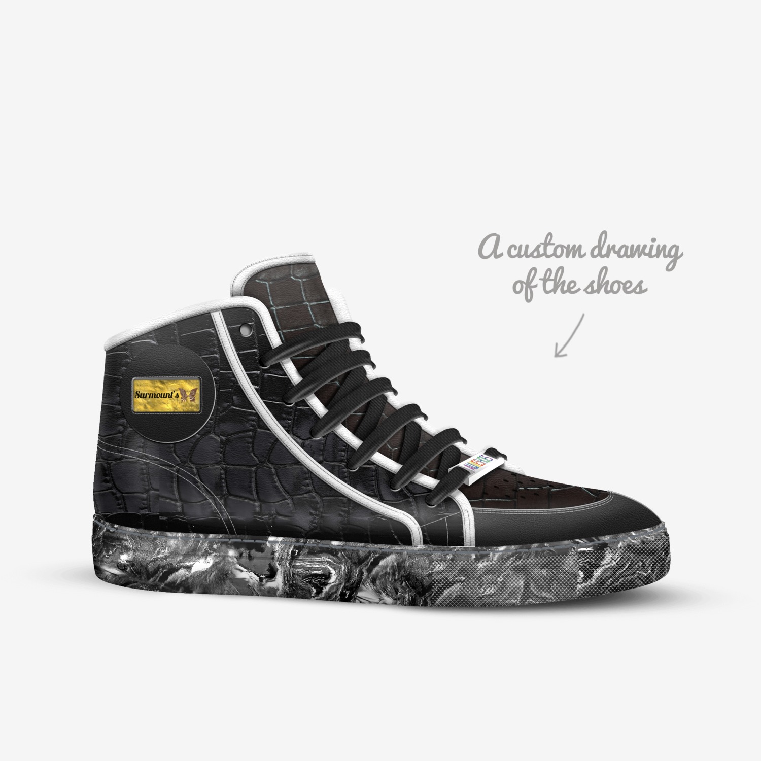 Franz custom made in Italy shoes by Sue Page | Sketch view