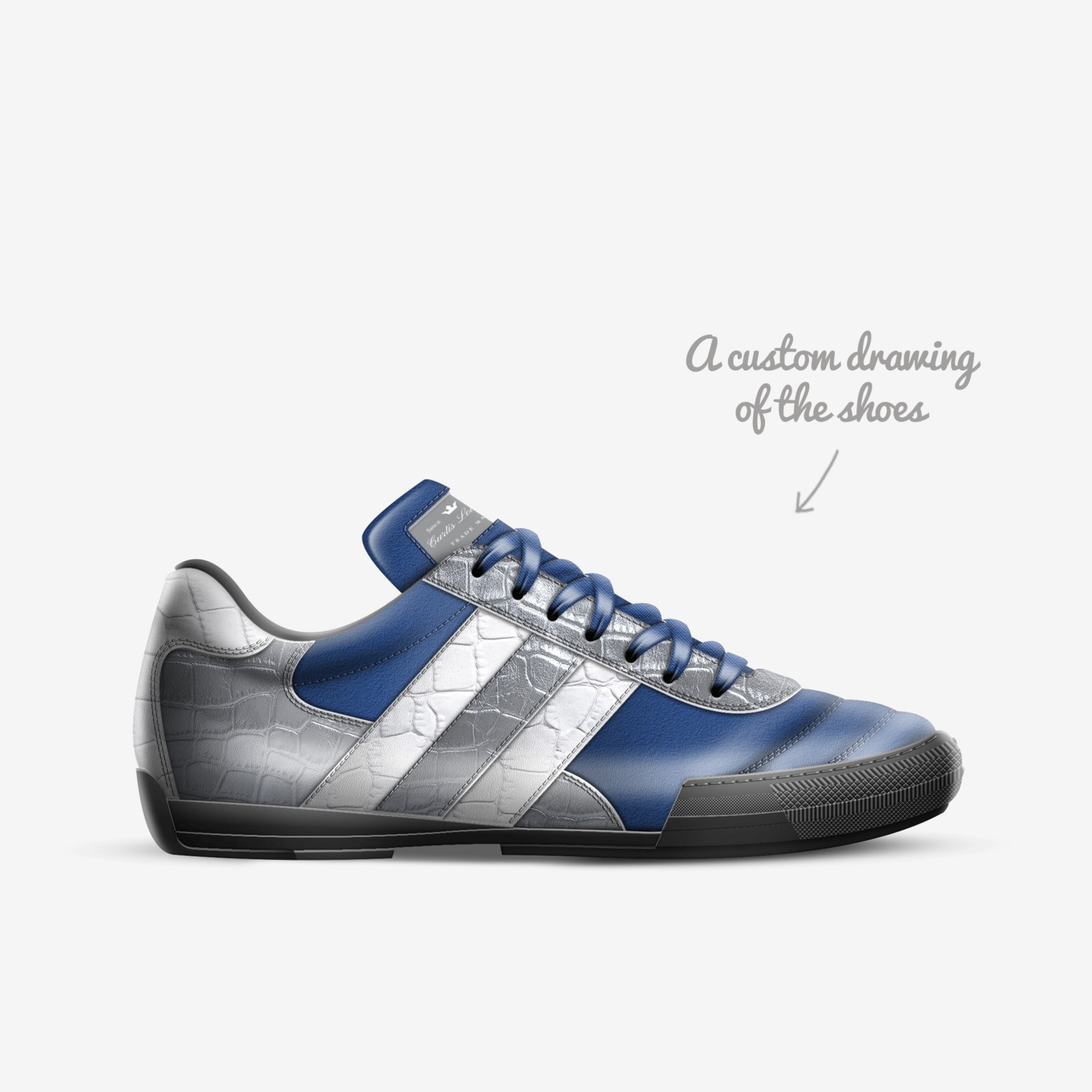 Anthony Paris  custom made in Italy shoes by Curtis Lowe | Sketch view