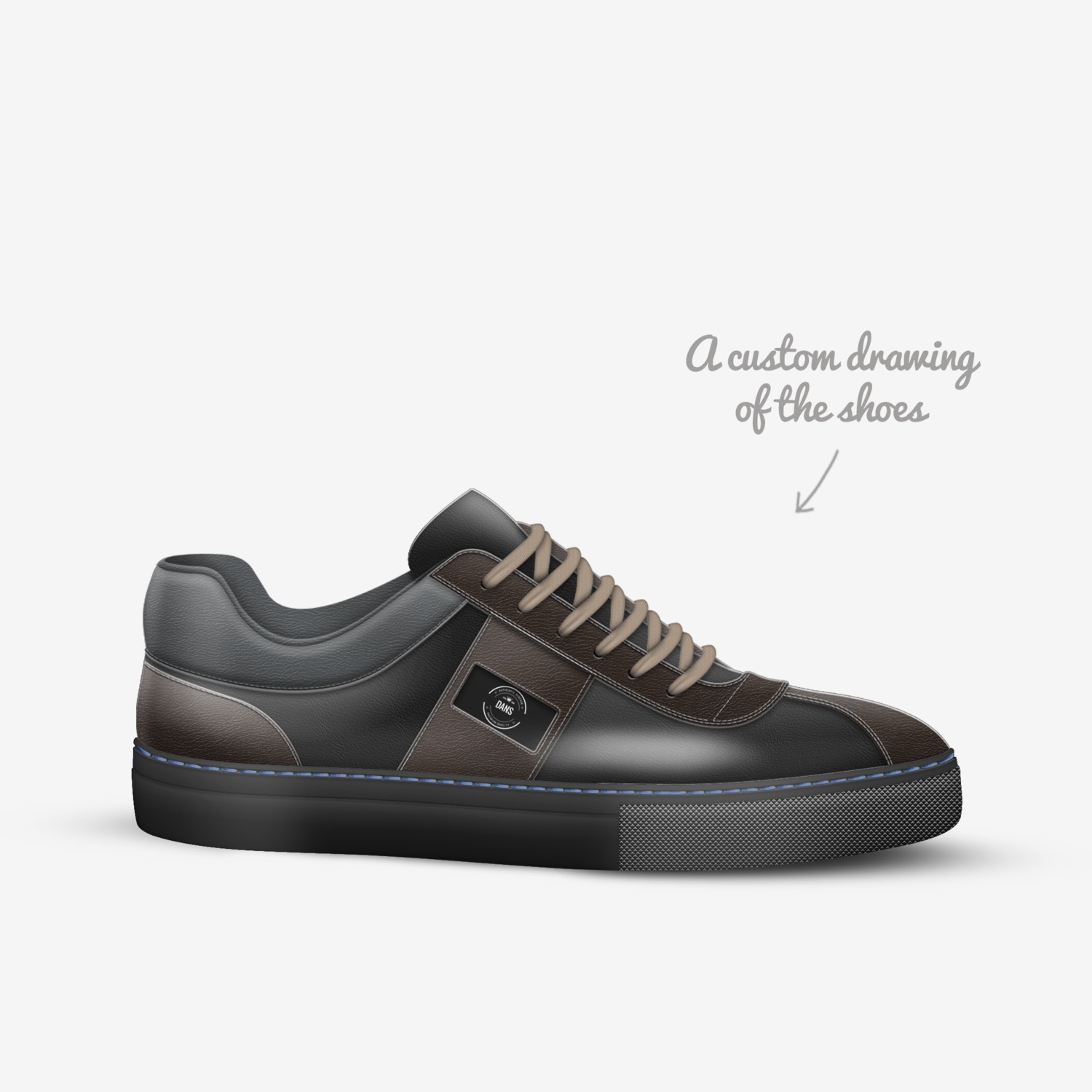 Dans custom made in Italy shoes by Daniel Kalvin | Sketch view