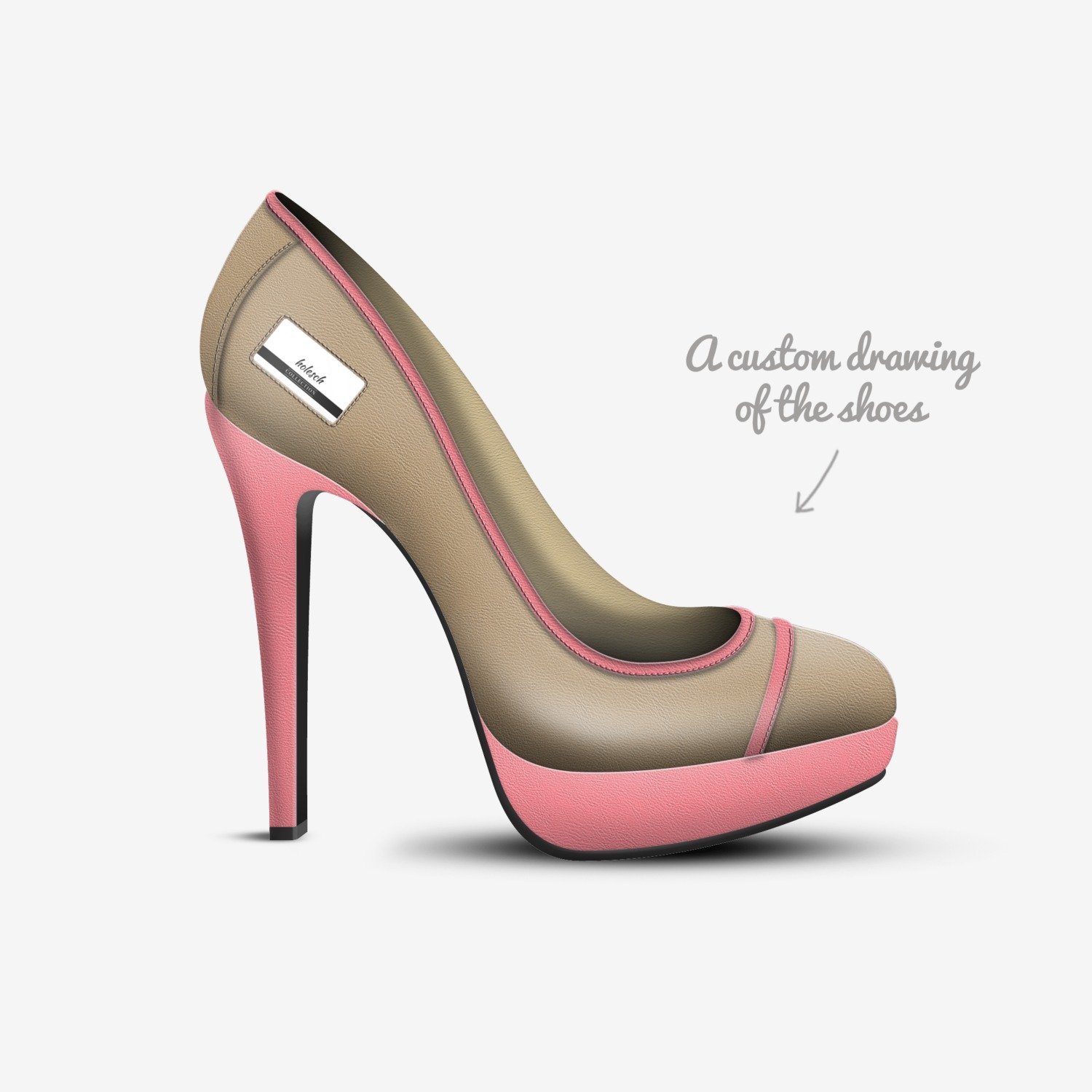 holesch custom made in Italy shoes by Zuzana Holeschova | Sketch view