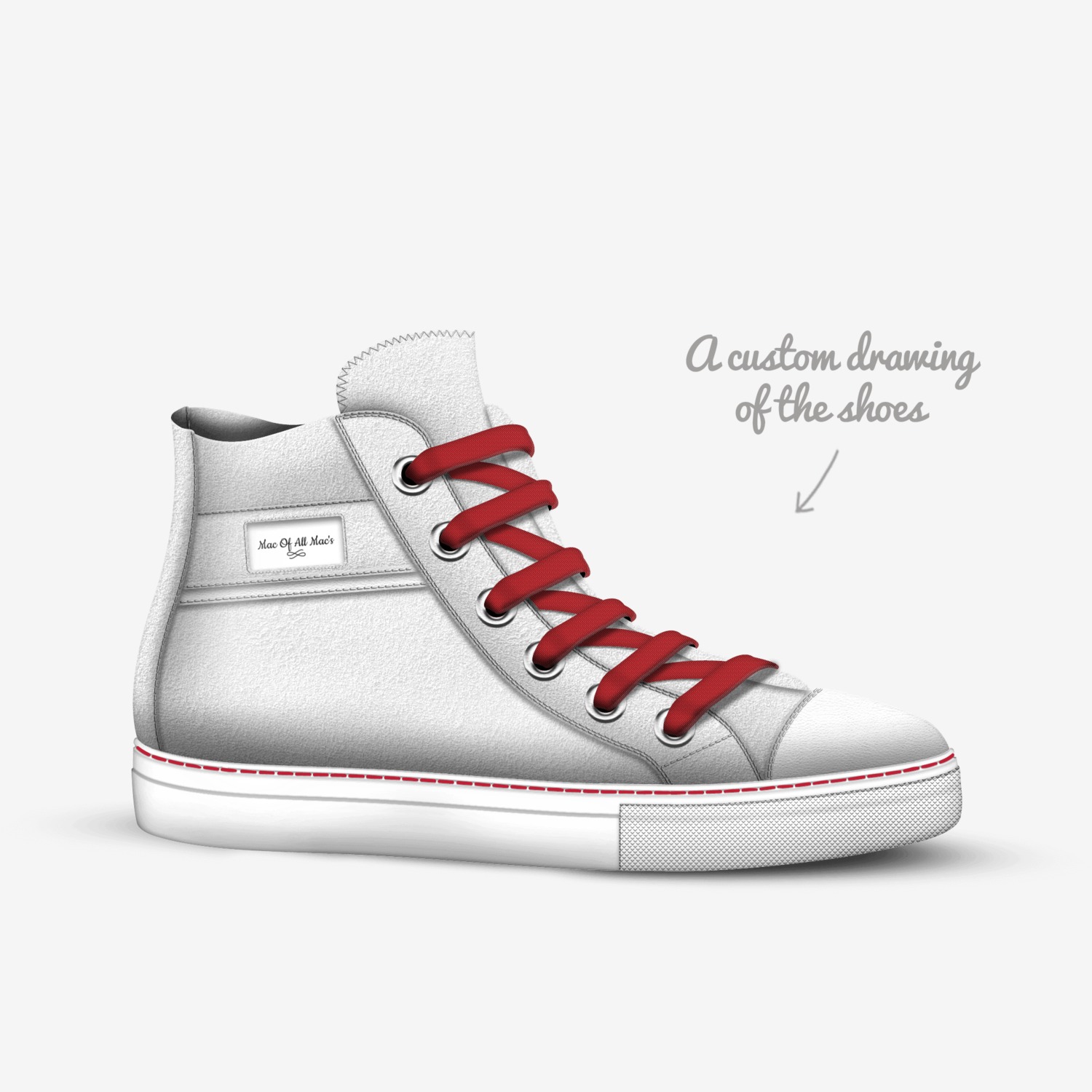 Mac Of All Mac's custom made in Italy shoes by Lagon Mitchell | Sketch view