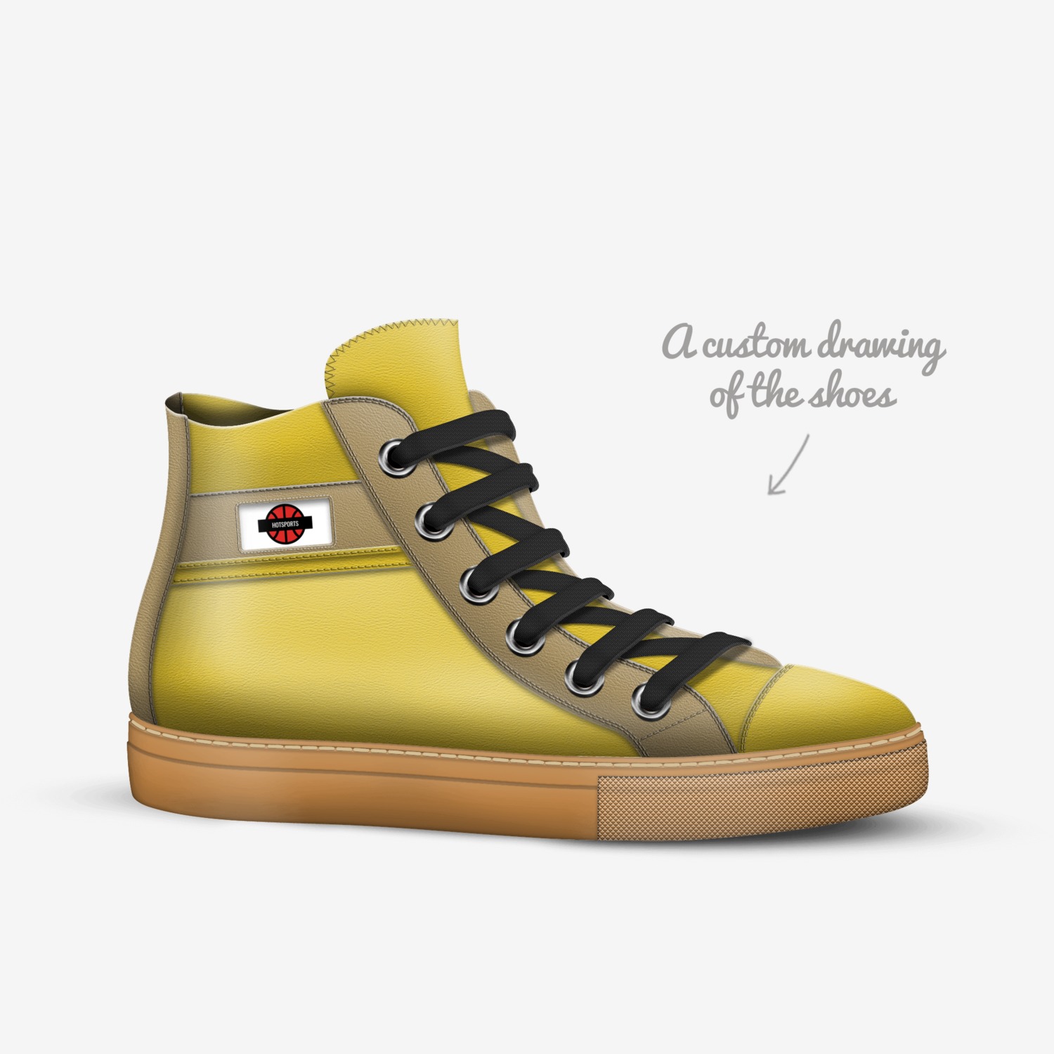 Hotsports custom made in Italy shoes by Samson Uilysse | Sketch view
