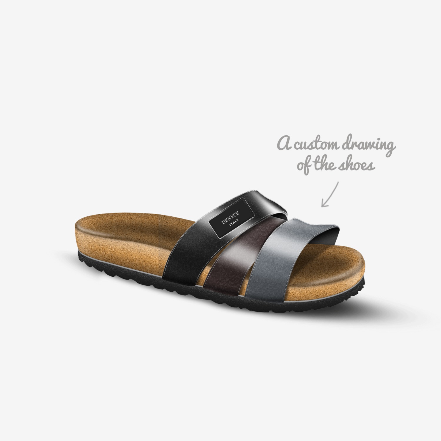 denyce custom made in Italy shoes by Tiffany Williams | Sketch view