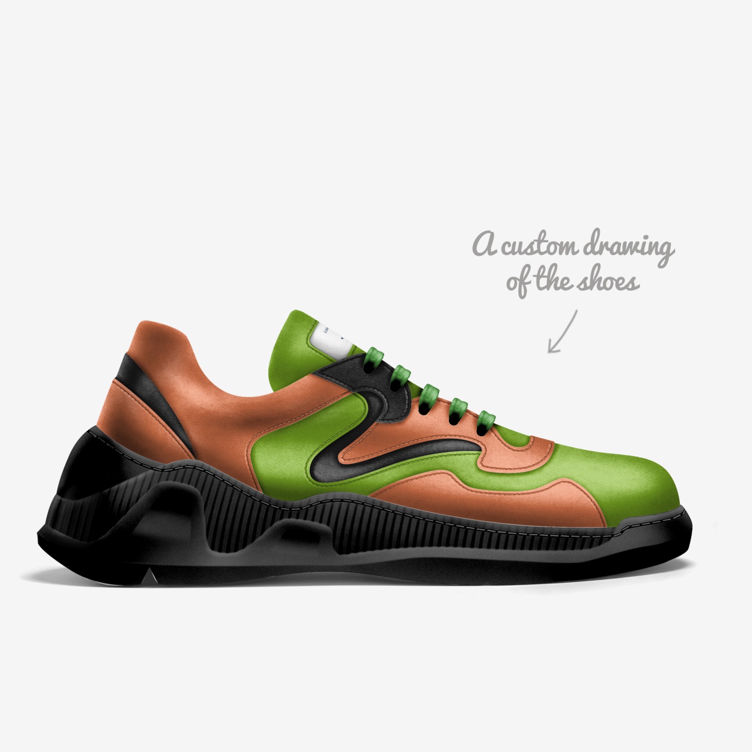 RAM custom made in Italy shoes by Rishab | Sketch view