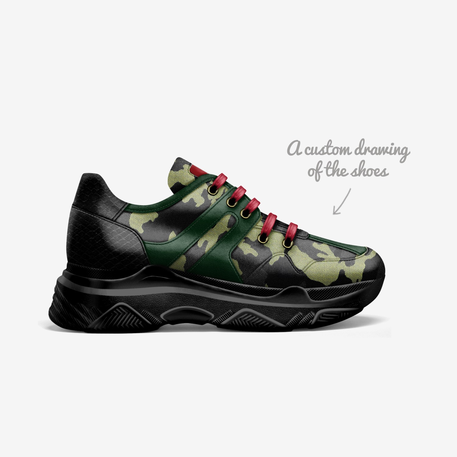 MISS MOGUL custom made in Italy shoes by Aubrey Lovell Love Jr | Sketch view