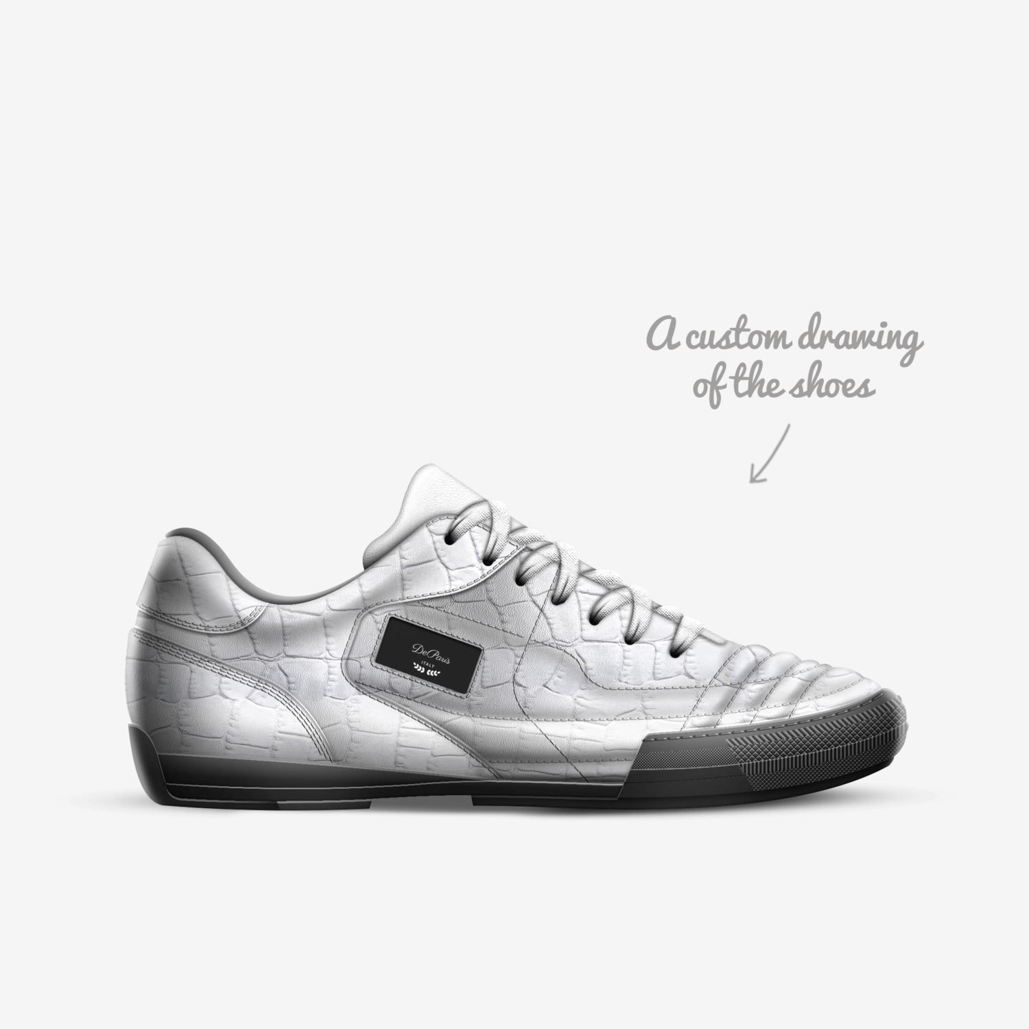 DeParis custom made in Italy shoes by Raymarr Jackson | Sketch view