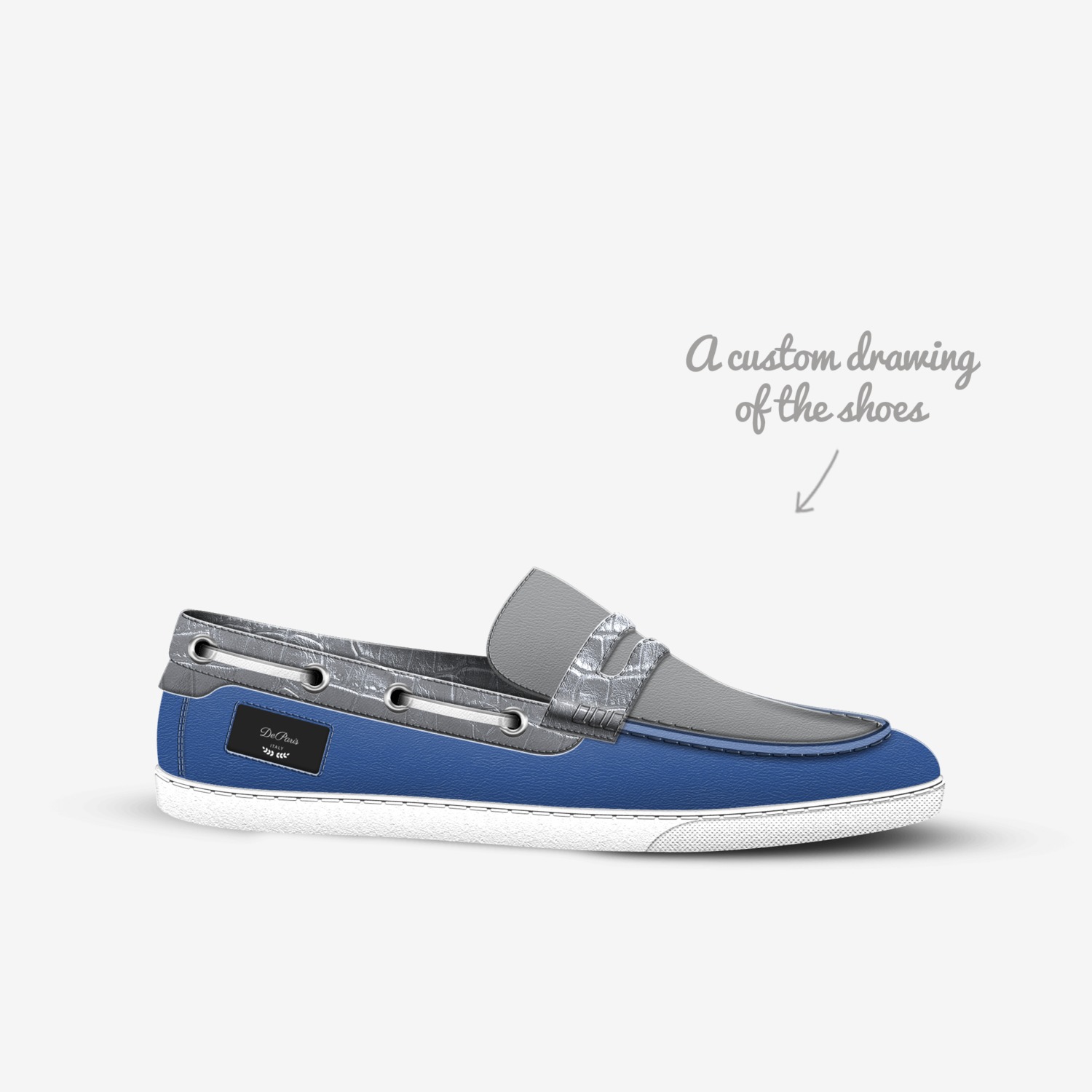 DeParis custom made in Italy shoes by Raymarr Jackson | Sketch view