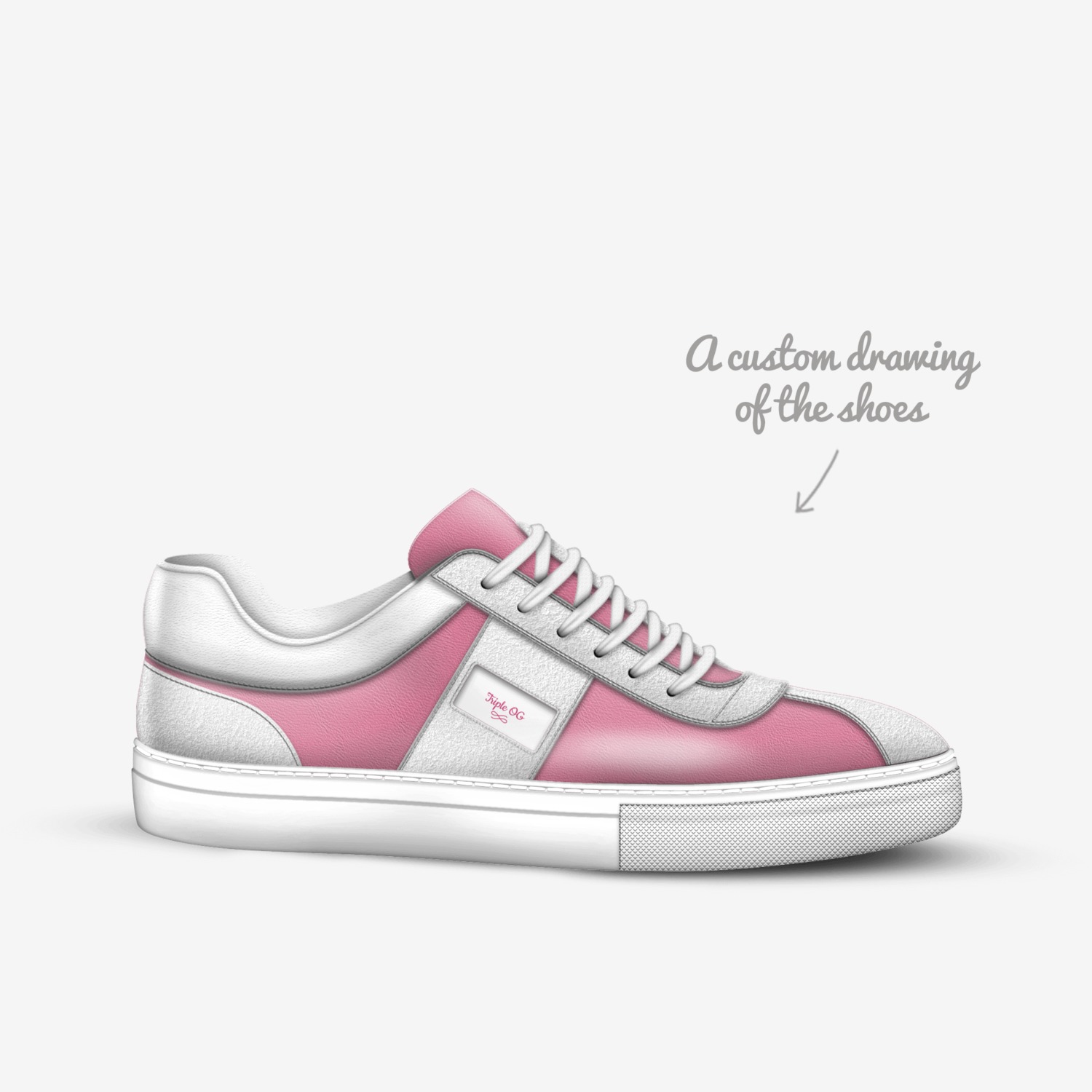 Triple OG custom made in Italy shoes by William Portwine | Sketch view