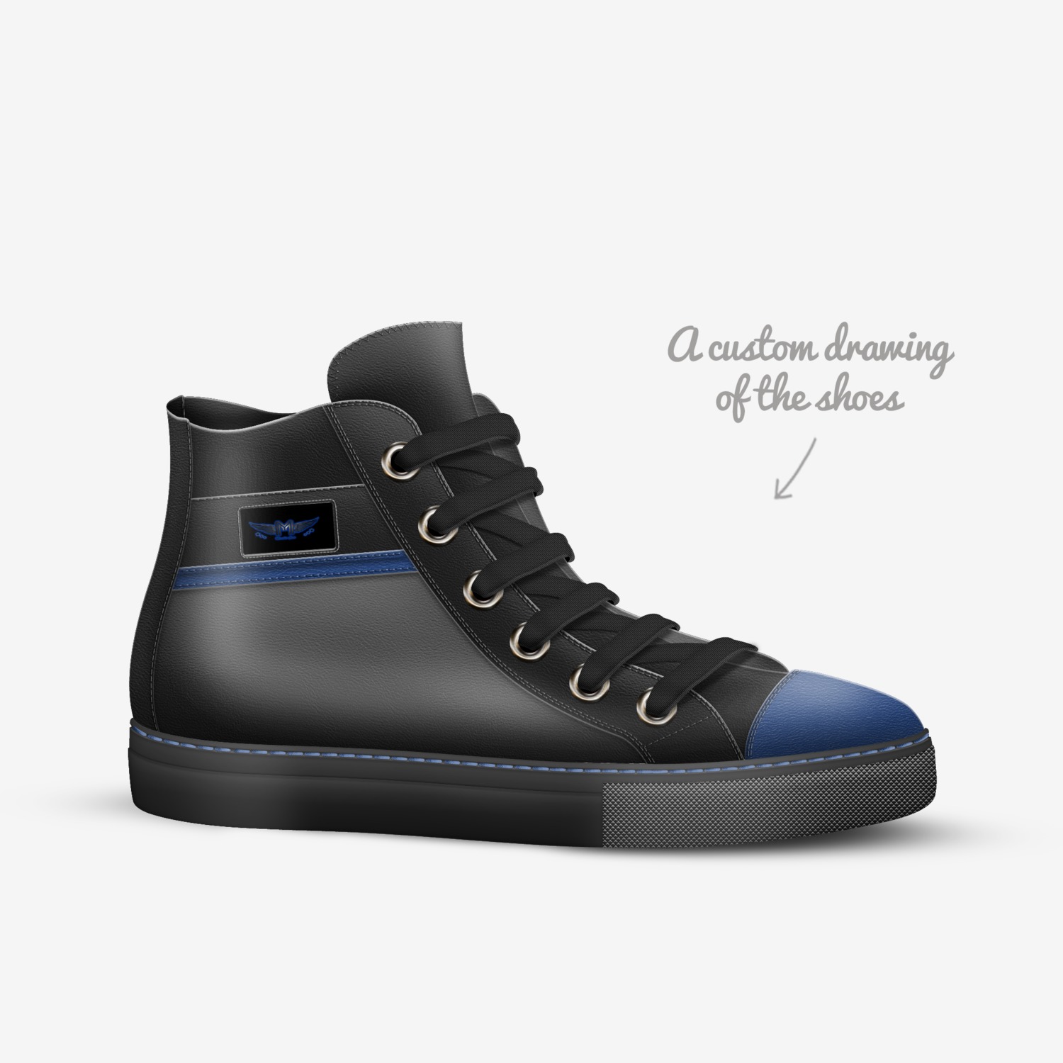 meechie gear clothing custom made in Italy shoes by Antonio Carraway | Sketch view