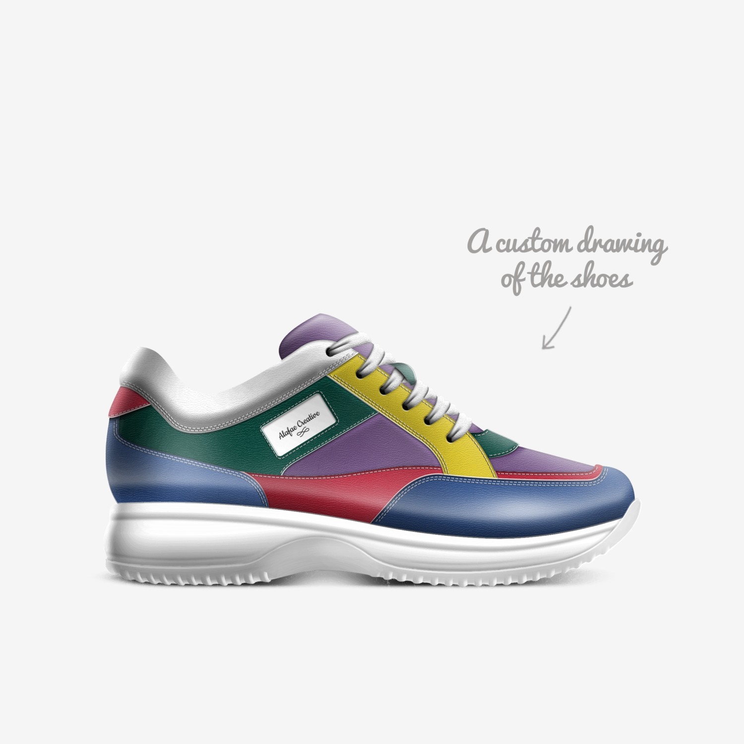 Alafae muse shoes custom made in Italy shoes by Emily A Dinwiddie | Sketch view